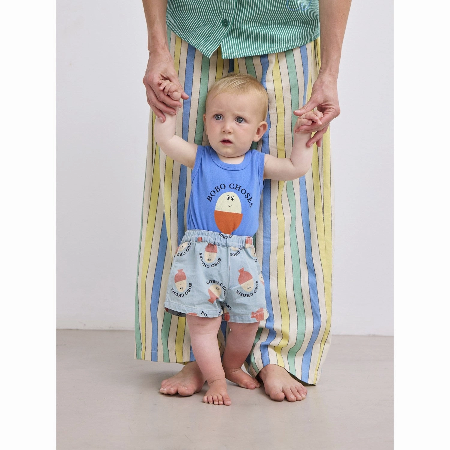 Bobo Choses Light Blue Morning Egg All Over Denim Shorts Non Restrictive Movement Breathable Design