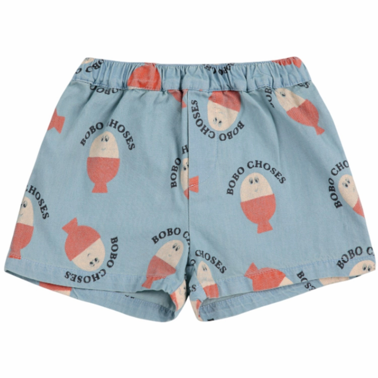 Bobo Choses Light Blue Morning Egg All Over Denim Shorts Layer Ready