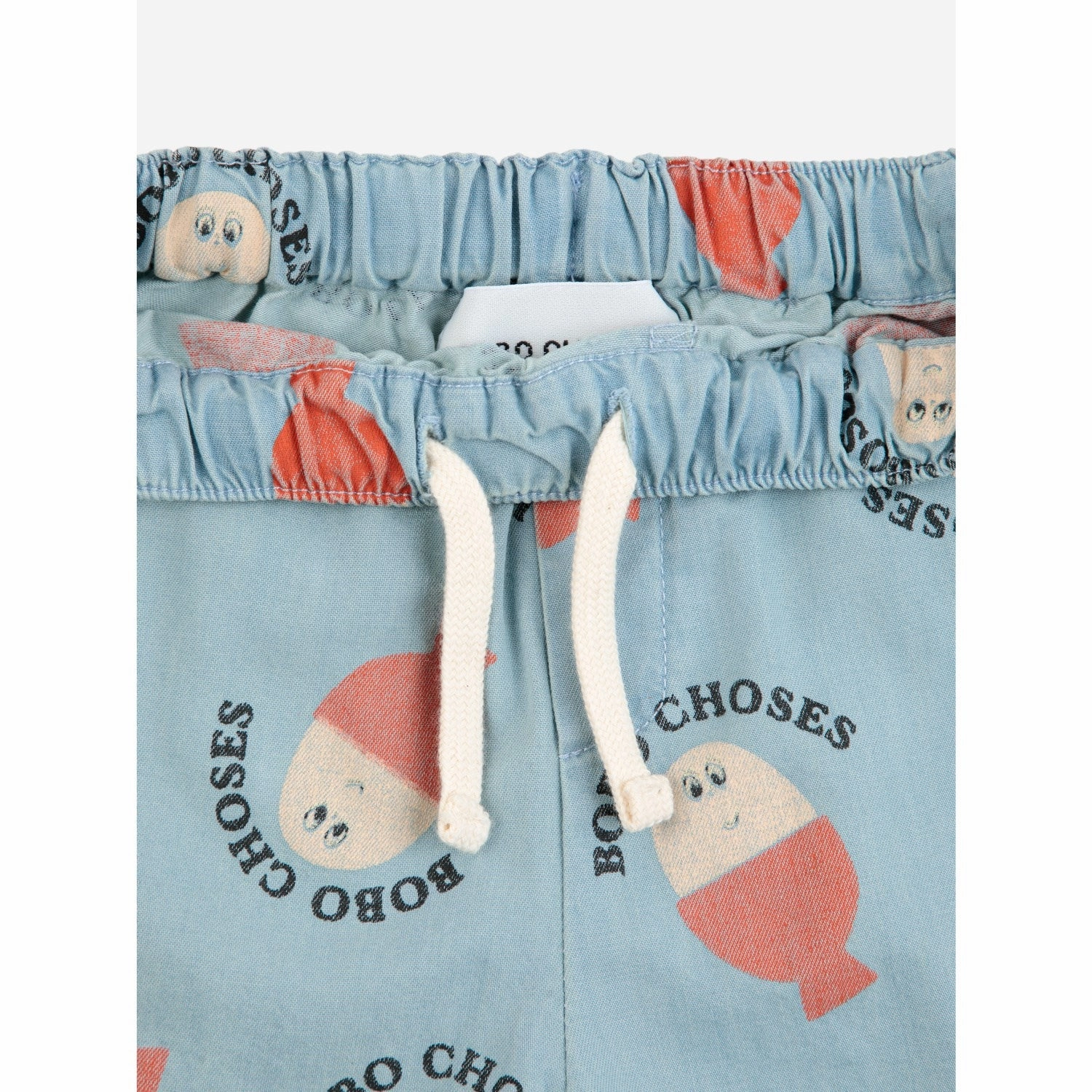 Bobo Choses Light Blue Morning Egg All Over Denim Shorts On Trend
