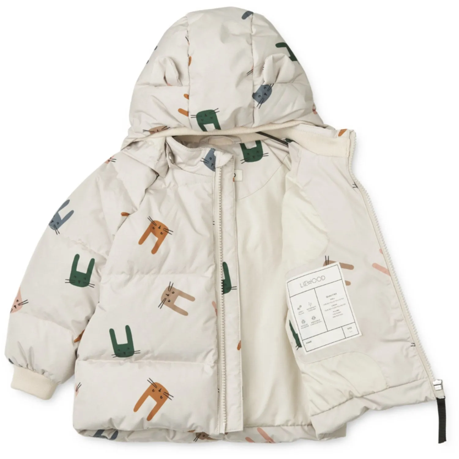 LieWood Bunny / Sandy Polle Down Puffer Jacket Scalloped-Edge