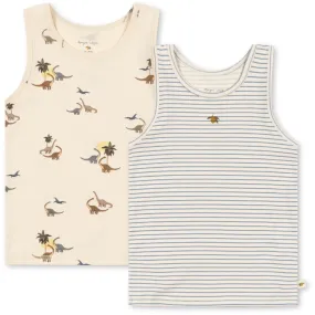delight cute look Konges Sl?jd Kubi/Stripe Bluie Basic 2 Pack Tanktop GOTS
