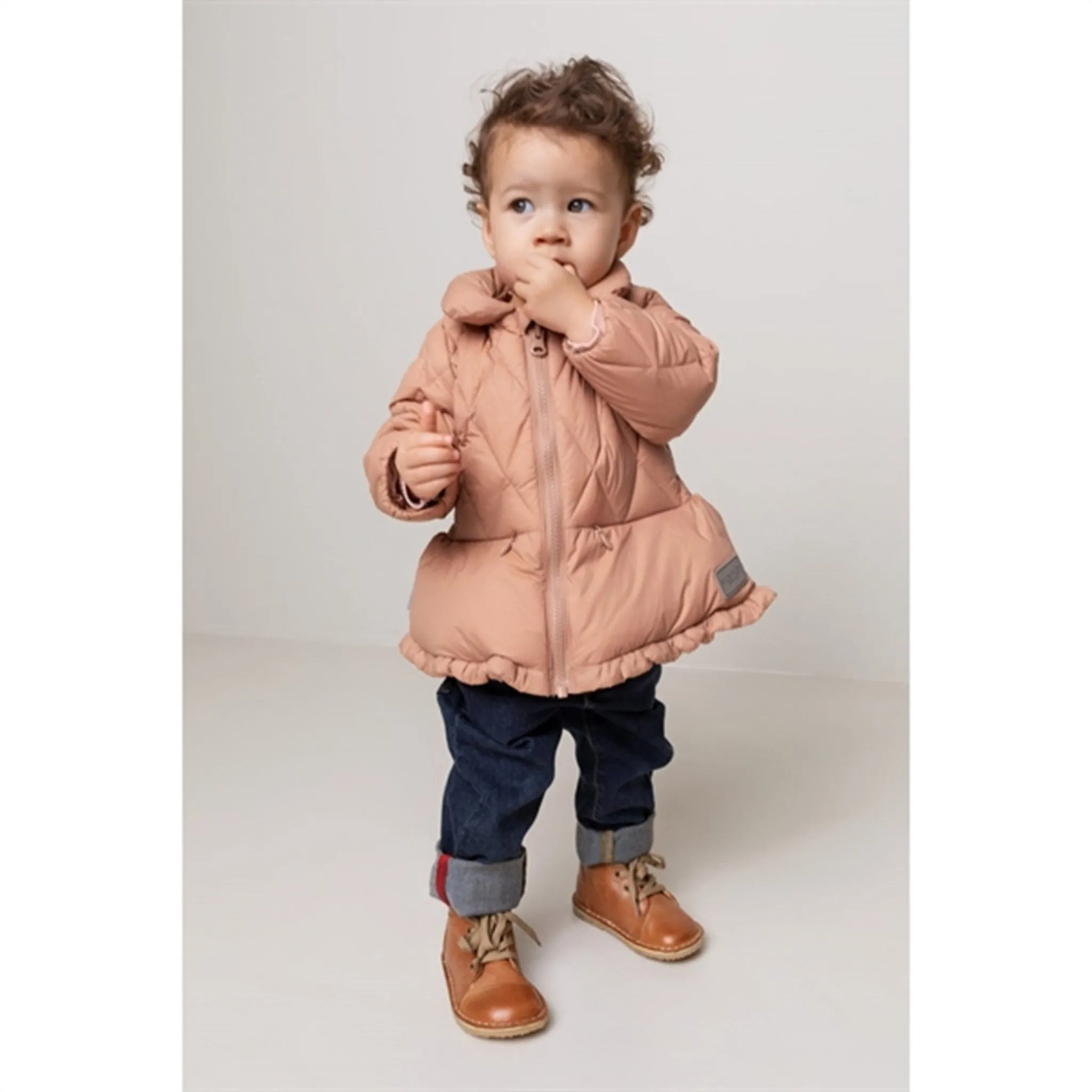 MarMar Olia Light Puffer Down Jacket Rose Brown Dry-Clean-Only Hidden-Placket