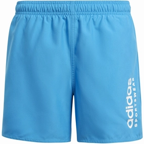 Latest Trend Fitness Enthusiast adidas Originals Bright Blue/White Ess L Clx Swim Short