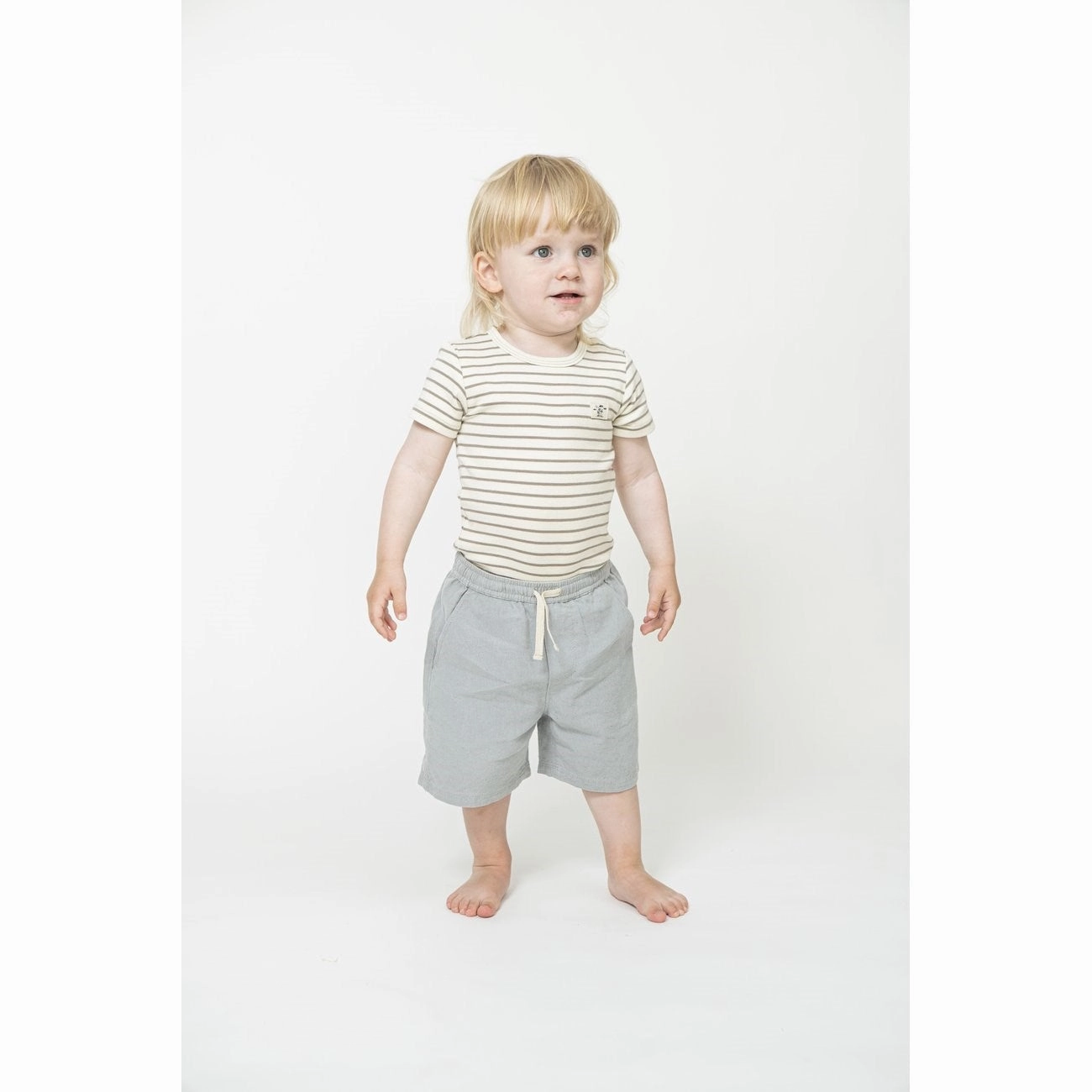 Sofie Schnoor Dusty Blue Shorts Ripstop Material