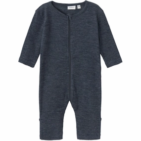Charming Relax Flexible Soft Name It Ombre Blue Wossa Wool/Silk Rib Nightsuit