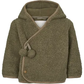 MarMar Bonded Teddy Olive Leaf Jojo Fleece Jacket Layer Combo