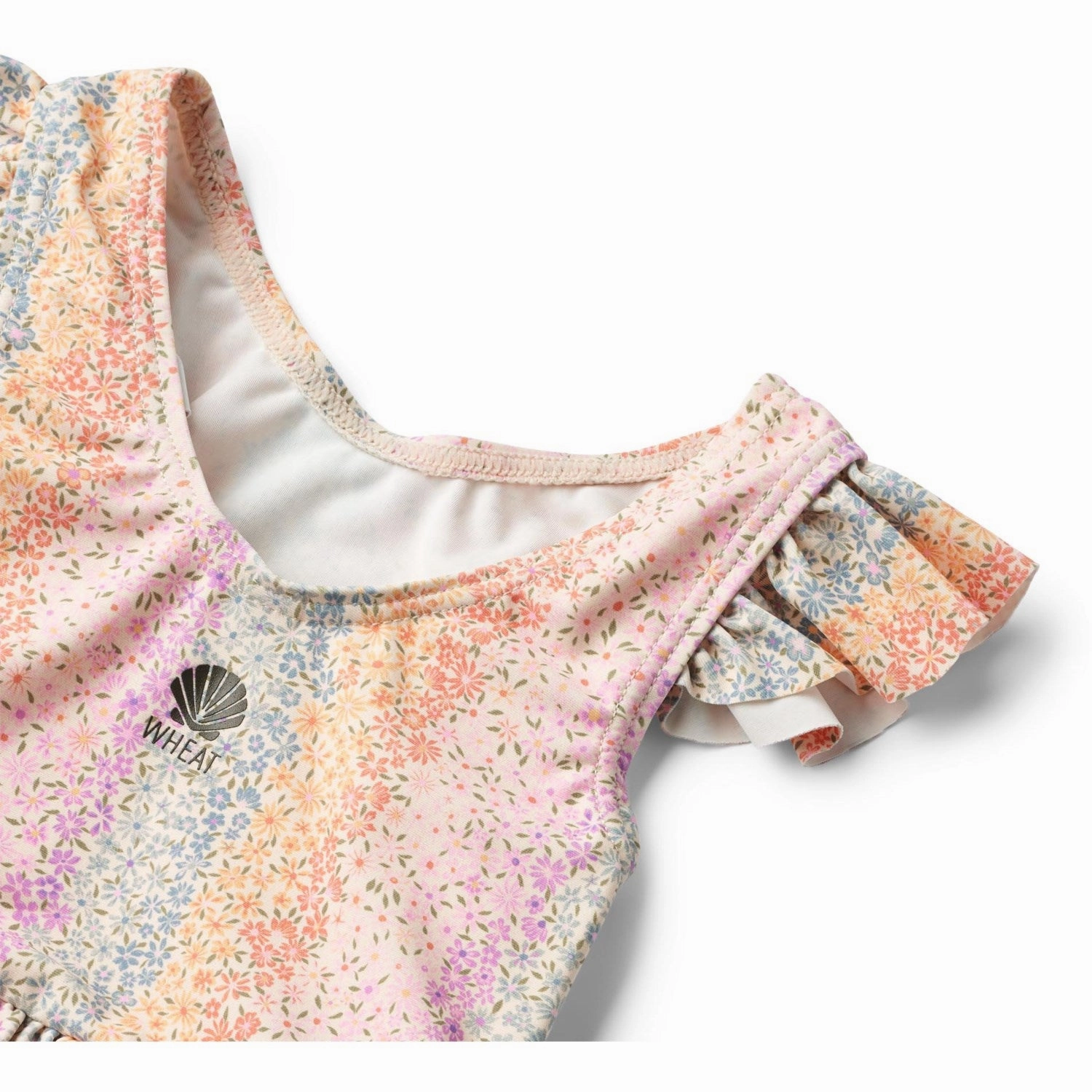 Wheat Rainbow Flowers Diddi Swimsuit Breathable mesh lining