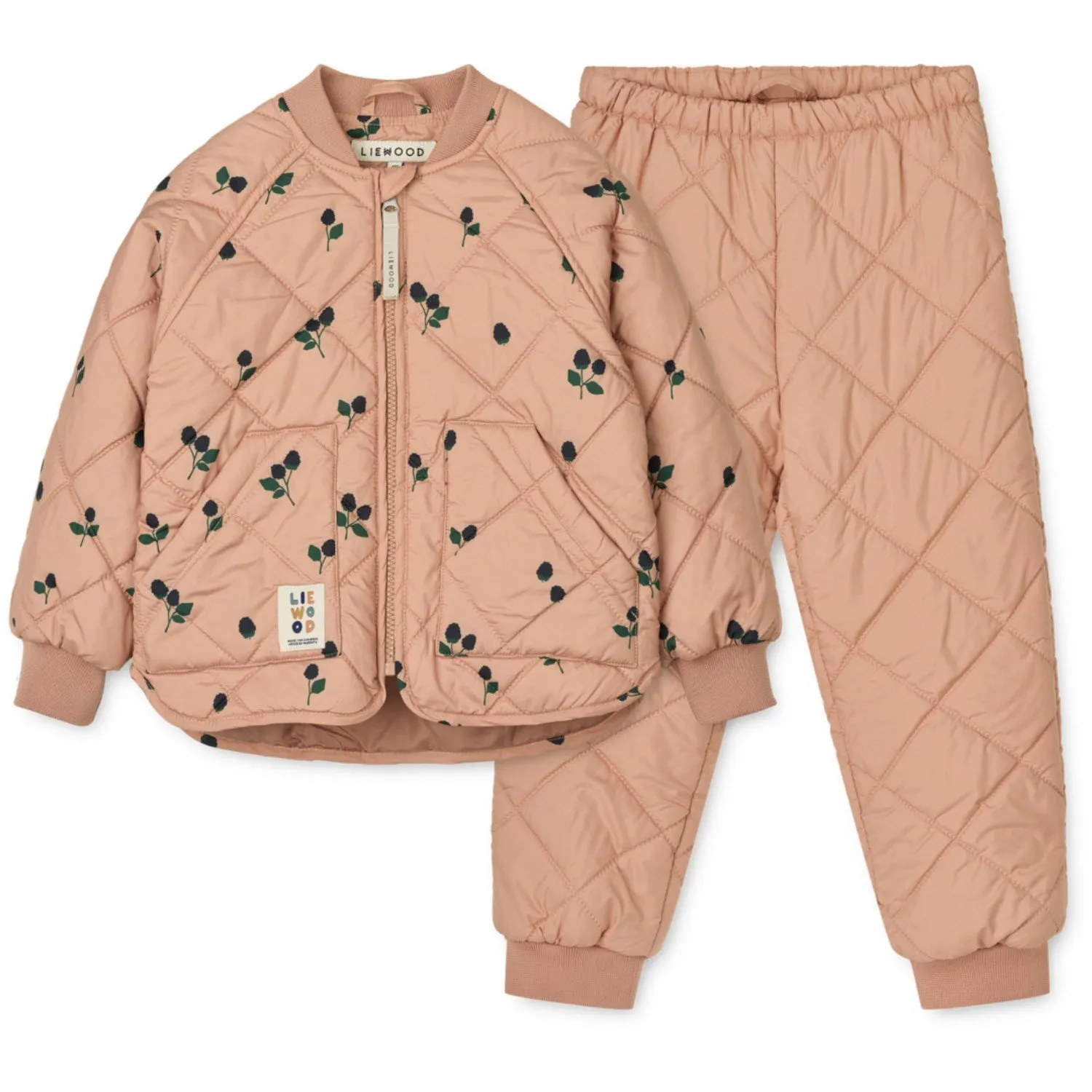 LIEWOOD Berry / Pale Tuscany / Embroidery Zella Thermo Set Layering shirt for cooler days