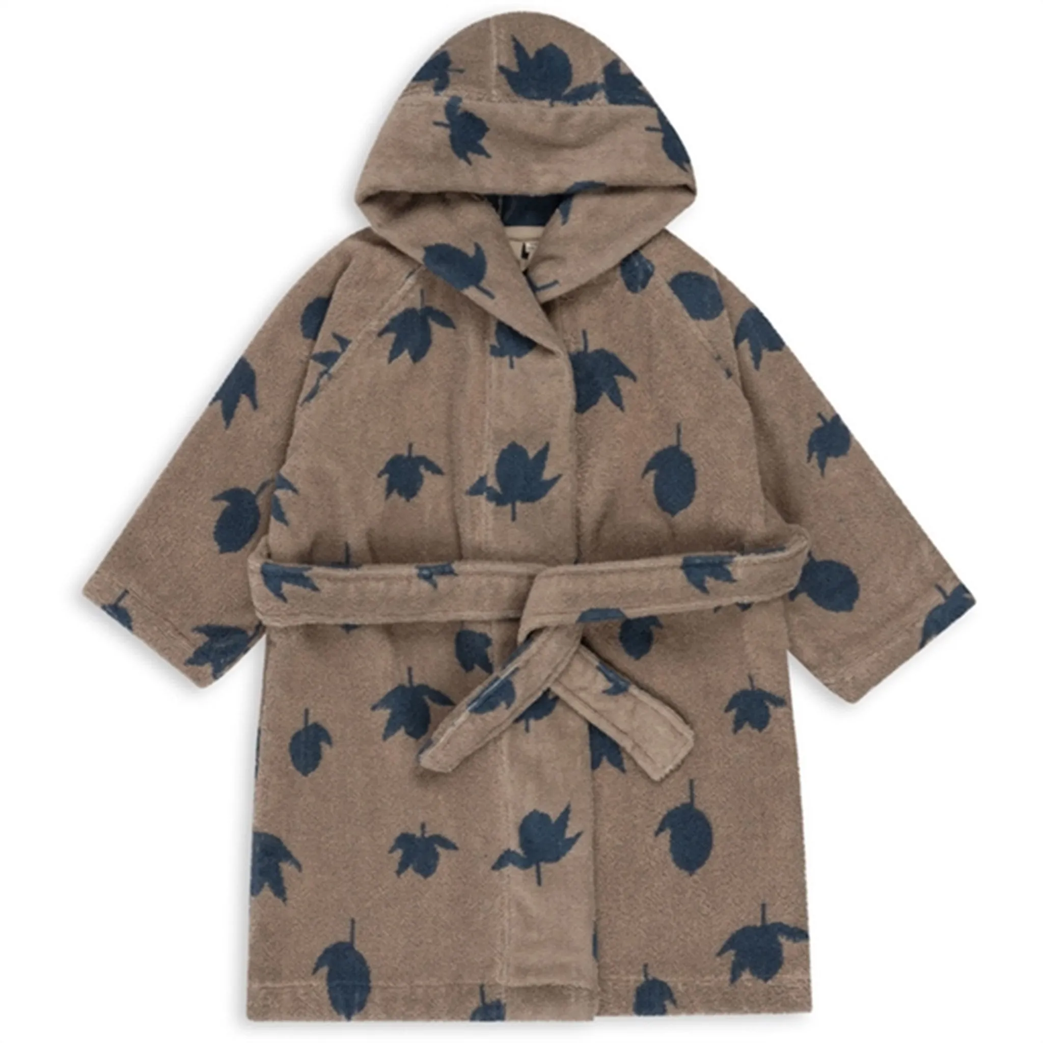 Konges Sl?jd Terry Bathrobe Jacquard Lemon Subtle Texture Fit Draped Lines