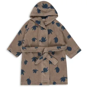 Konges Sl?jd Terry Bathrobe Jacquard Lemon Multi Directional Stretch Relaxed Mood