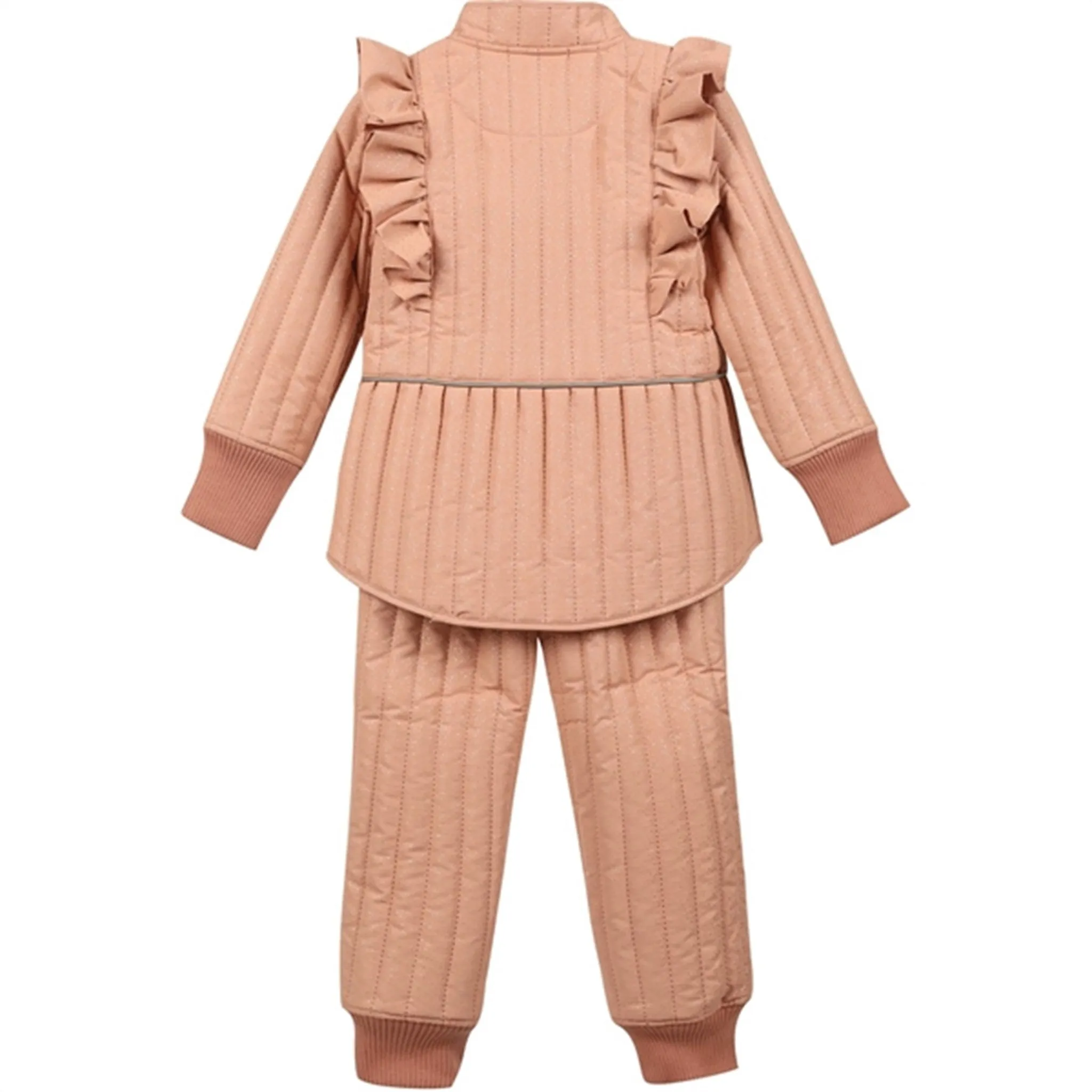 En Fant Thermal Set Glitter Cameo Brown Cozy long-sleeve shirt