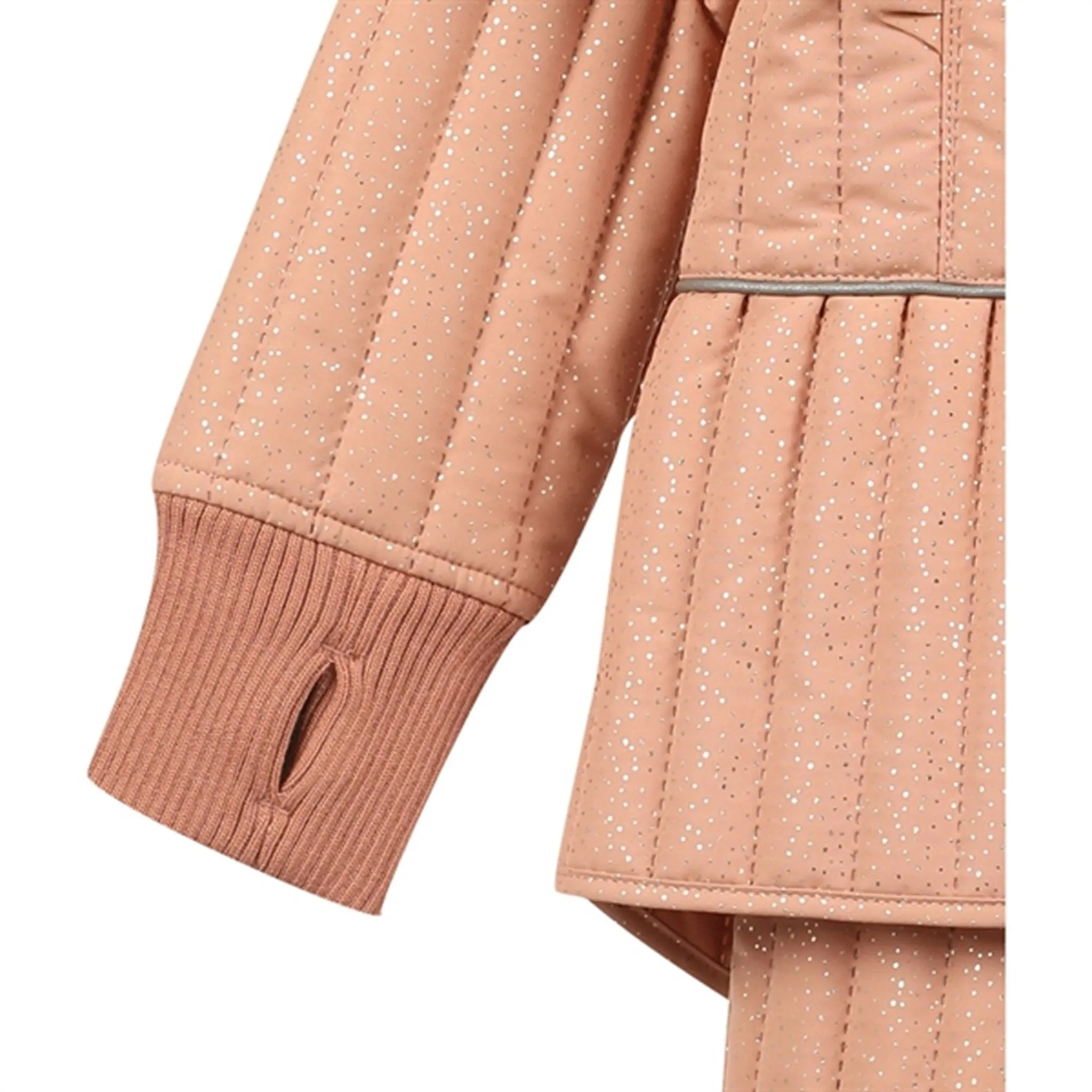 High-Collar En Fant Thermal Set Glitter Cameo Brown