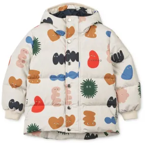 LieWood The Liewood Gang / Sandy Palle Puffer Down Jacket Belted-Waist Contrast-Lining