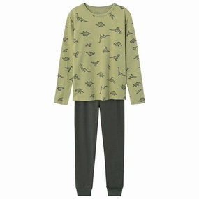 Name it Sage Nightset Dino Noos Layered Hem Details
