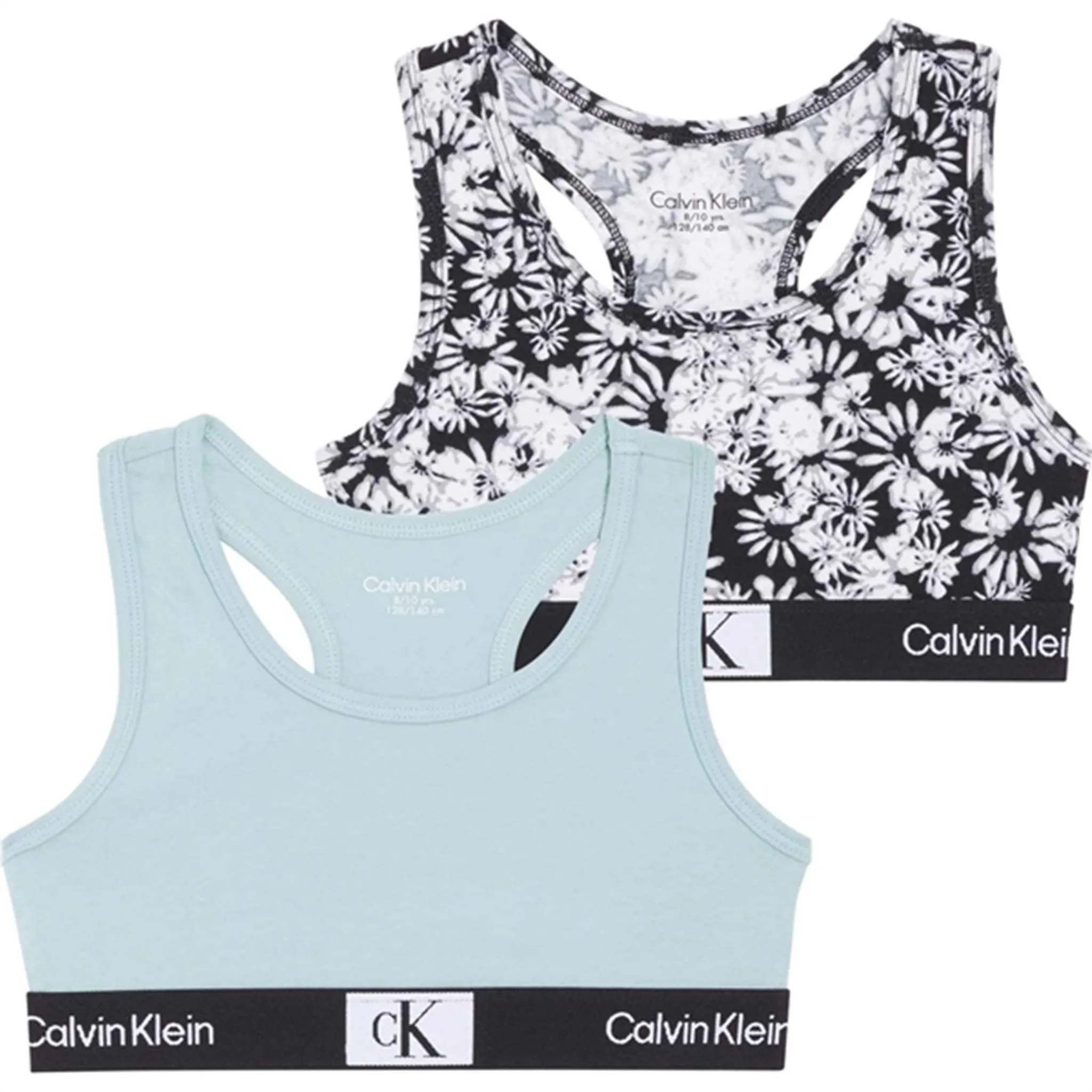 Calvin Klein Bralette 2-Pack Halofloralblackaop/Pericloud Breathable Band