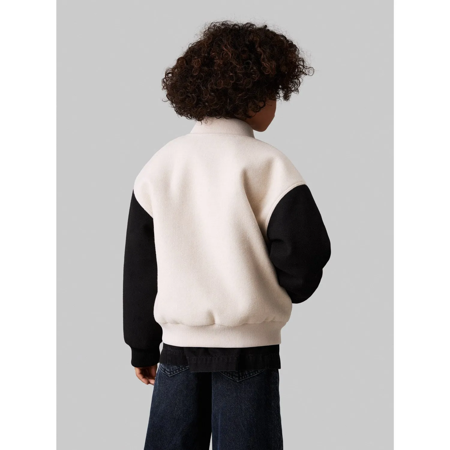 monochromatic sunrise Calvin Klein Oatmeal Heather Heather Varsity Jacket