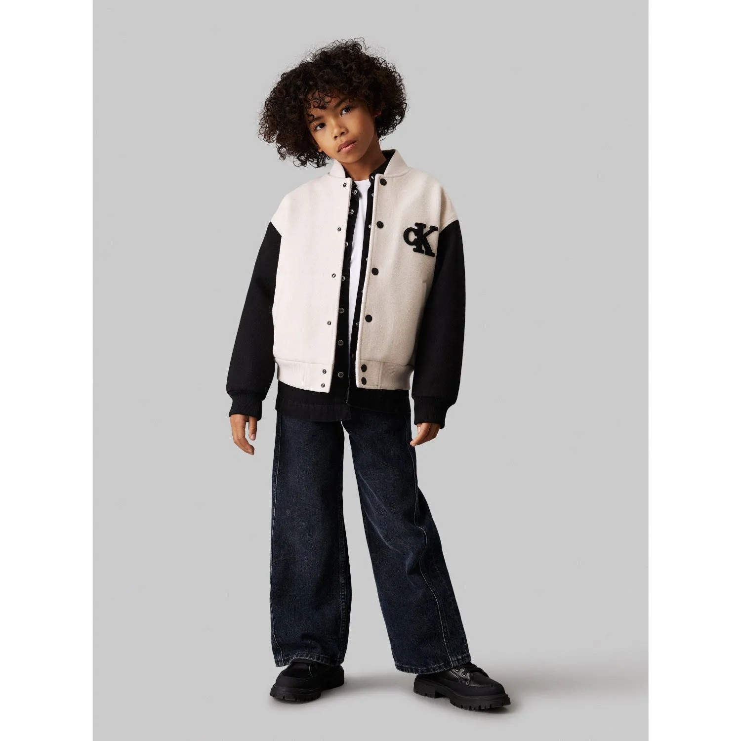 Concealer Connect Calvin Klein Oatmeal Heather Heather Varsity Jacket