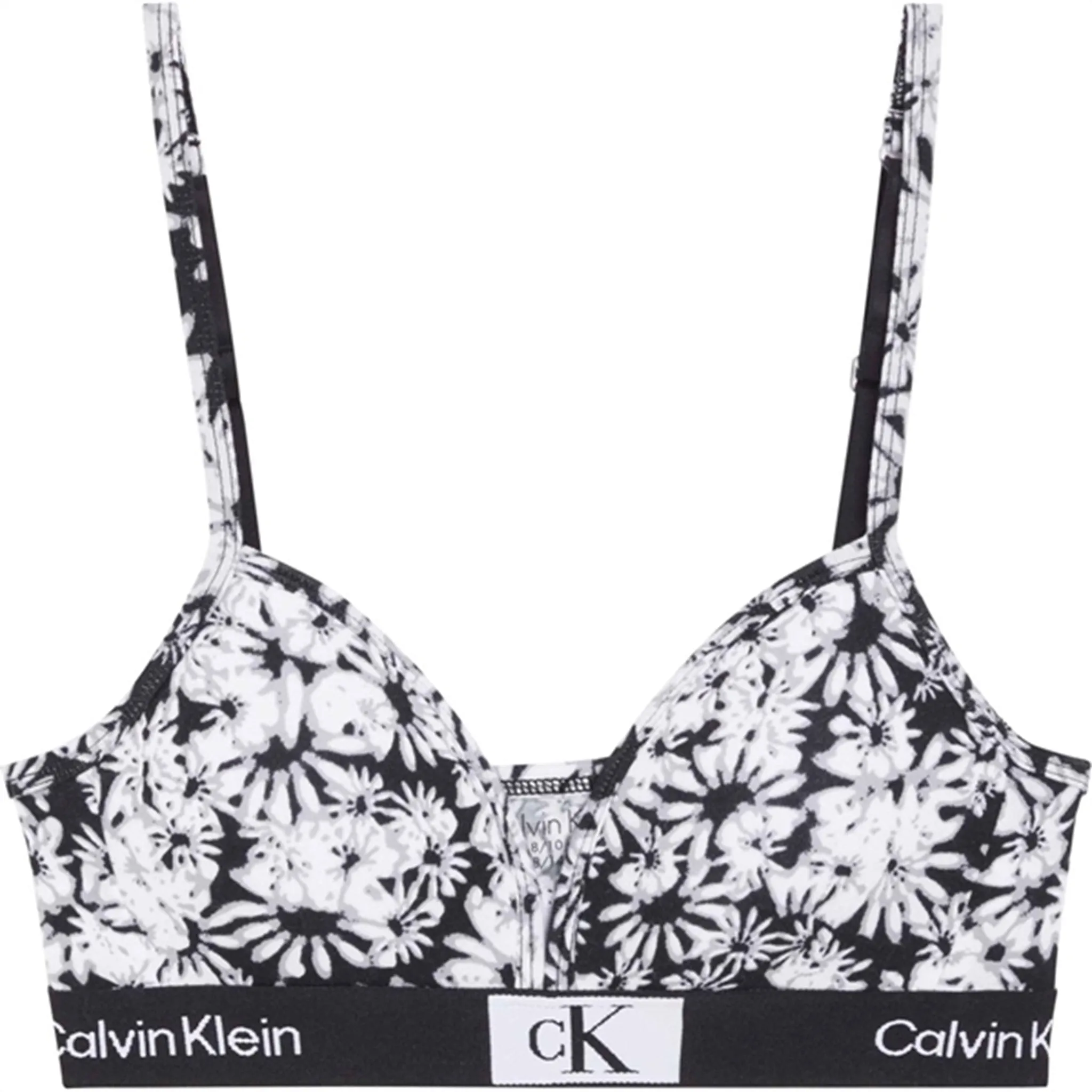 Calvin Klein Top Halo Floral Black Aop Embroidered seams Non-Slip Grip