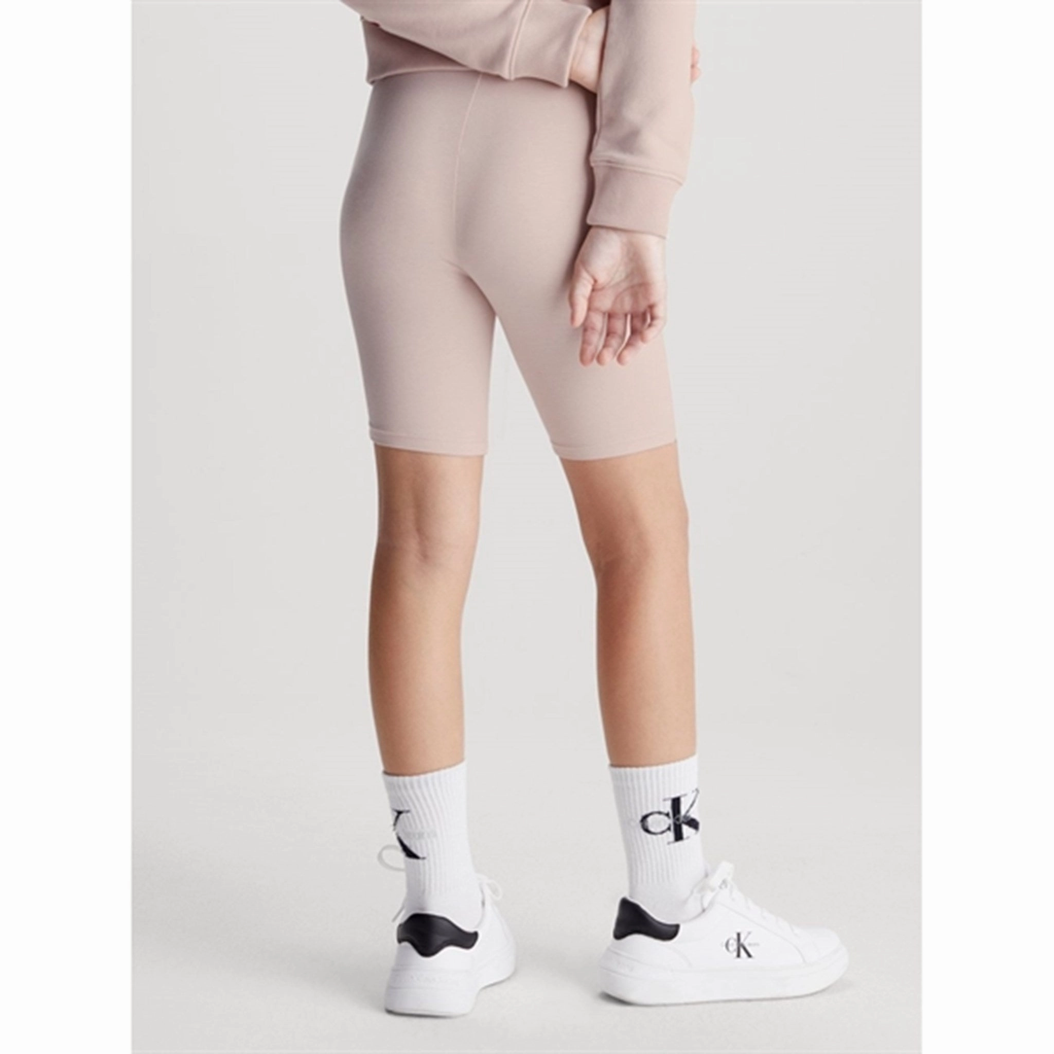 Weekend Outing Recycled Elastic Trim Calvin Klein CK Logo Cycling Shorts Sepia Rose