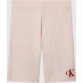 Abrasion Resistant Fabric Holiday Wear Calvin Klein CK Logo Cycling Shorts Sepia Rose