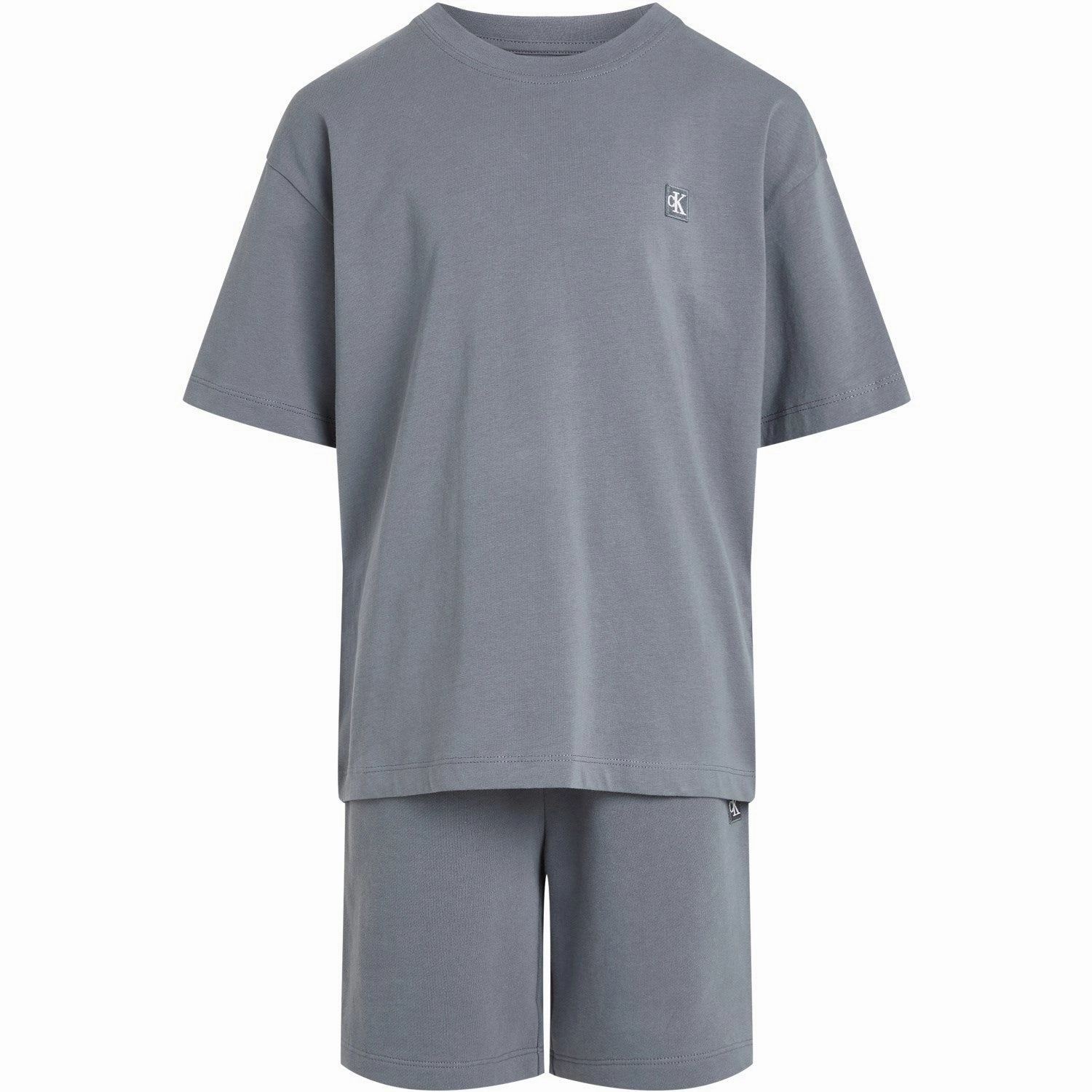 Calvin Klein Grisaille T-Shirt/Shorts Relaxed Set Shock Dispersing Architecture Street Ready