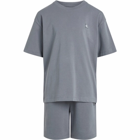 Calvin Klein Grisaille T-Shirt/Shorts Relaxed Set Shock Dispersing Architecture Street Ready