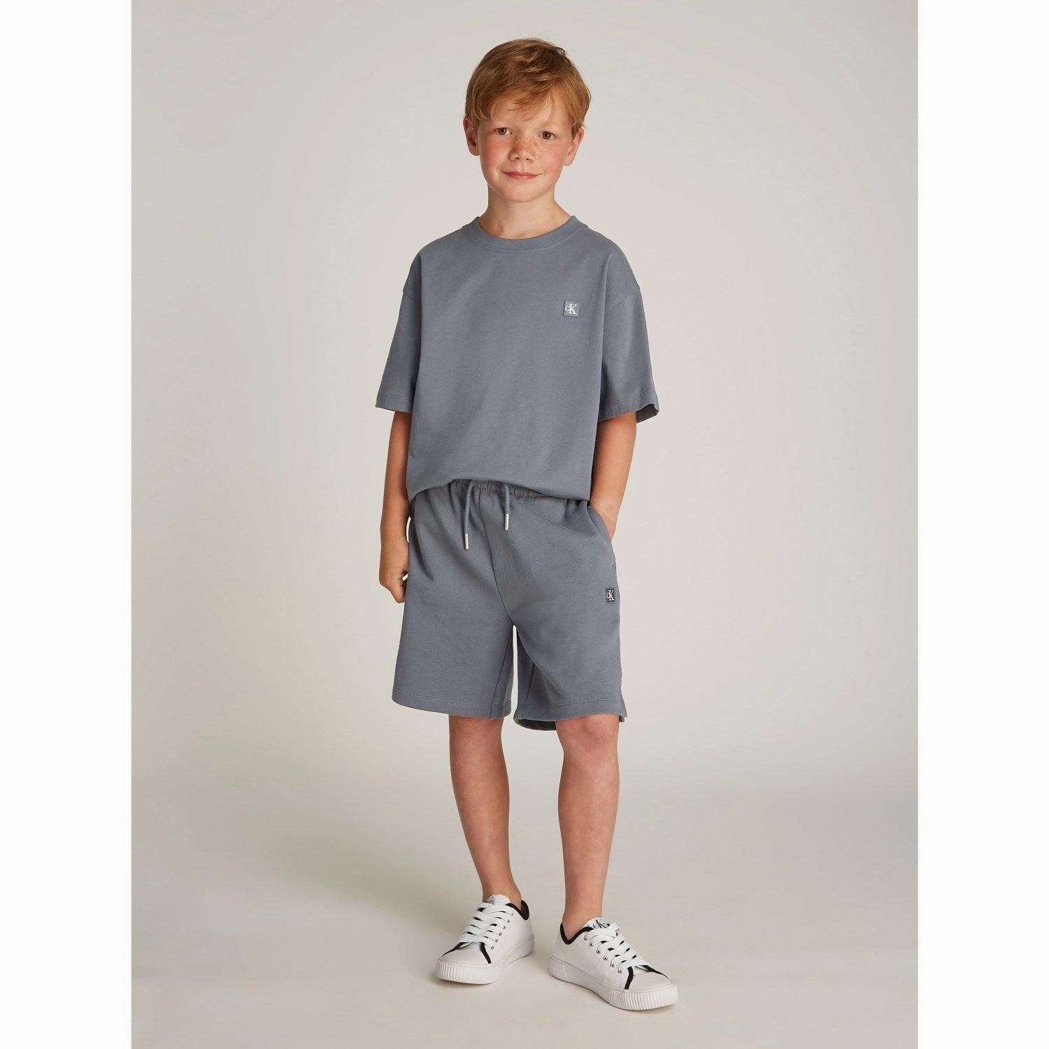 Calvin Klein Grisaille T-Shirt/Shorts Relaxed Set housewarming gift Quick Access Pockets