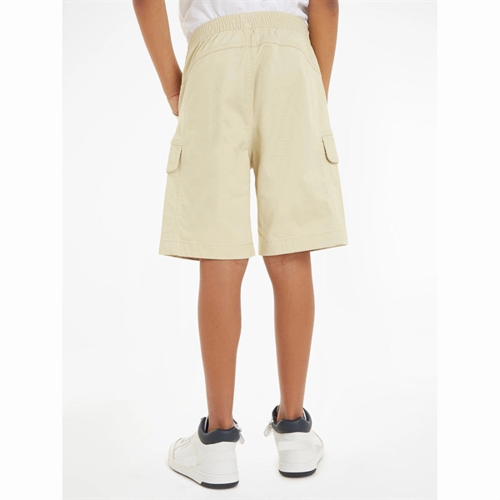 Calvin Klein Sateen Cargo Shorts Green Haze Reflective Safety Detailing