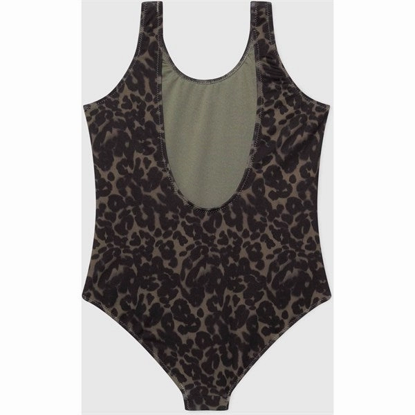 Calvin Klein Swimsuit CK Leopard Olive Aop Water Repellent Outer Layer