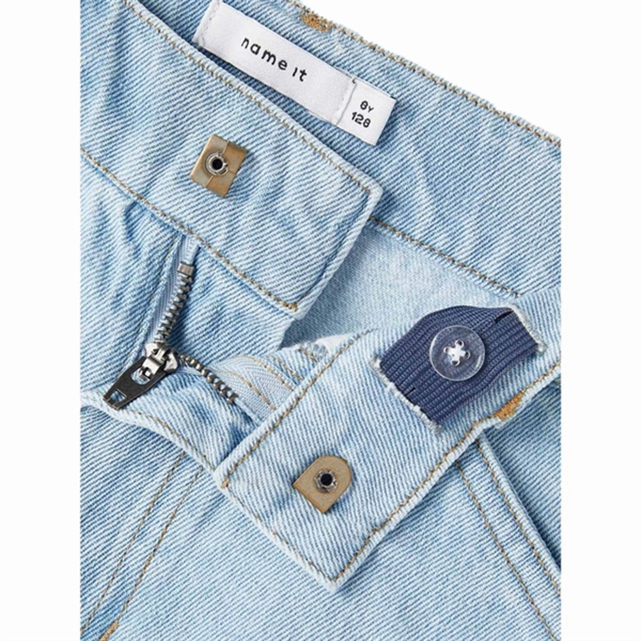 Name it Light Blue Denim Ben Straight Denim Shorts FoldableDesign Performance Wear
