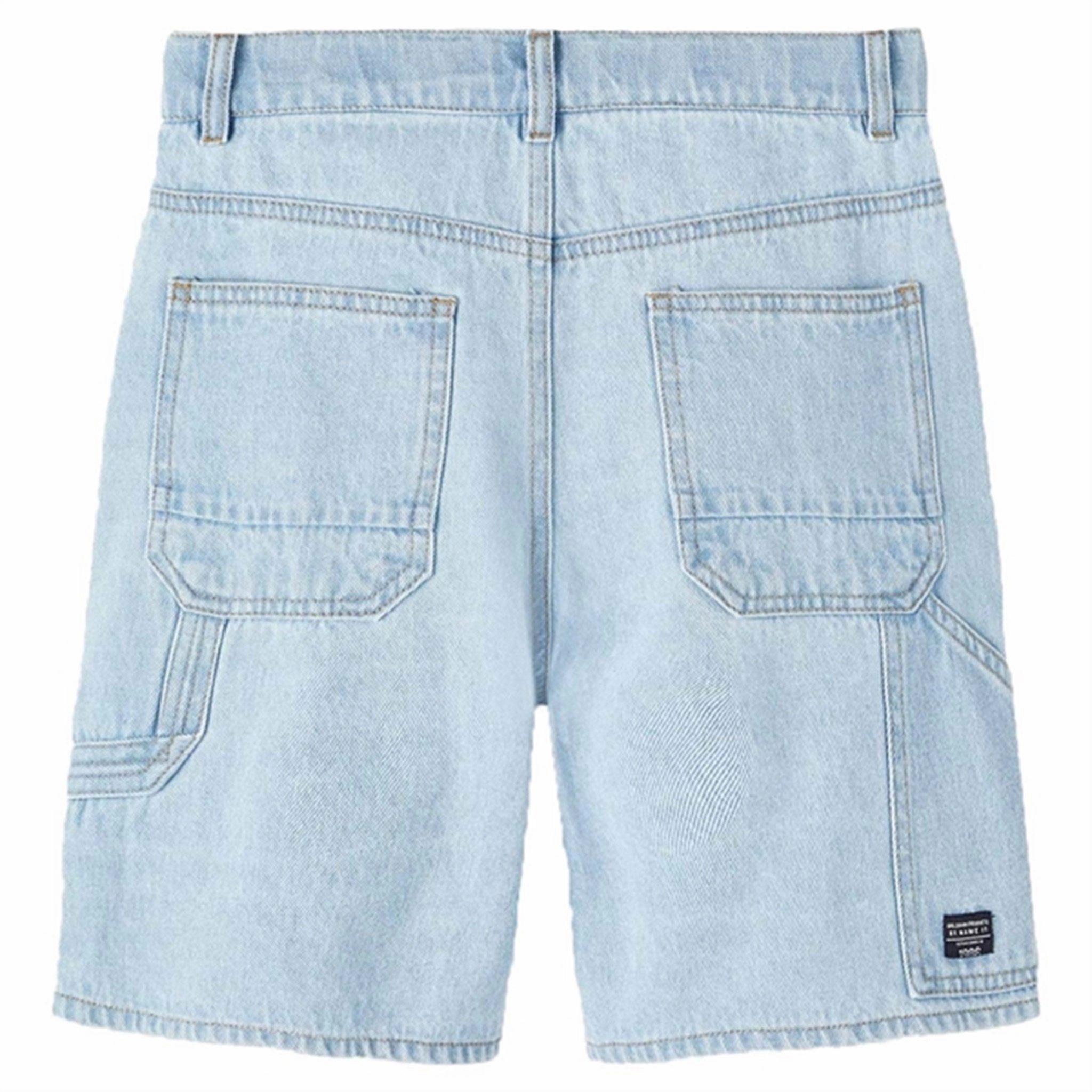 Flexible Waistline low - rise Name it Light Blue Denim Ben Straight Denim Shorts