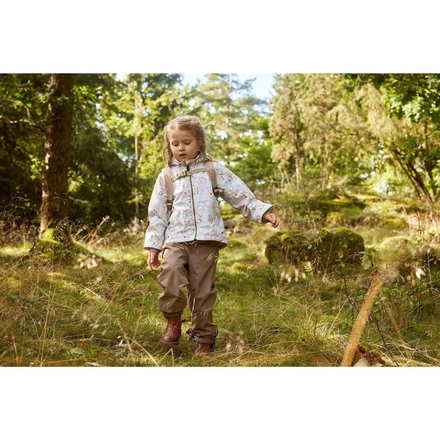 Mini A ture Sakura Spring Wiami Fleece Lined Printed Spring Jacket. GRS Mesh Backed Hood