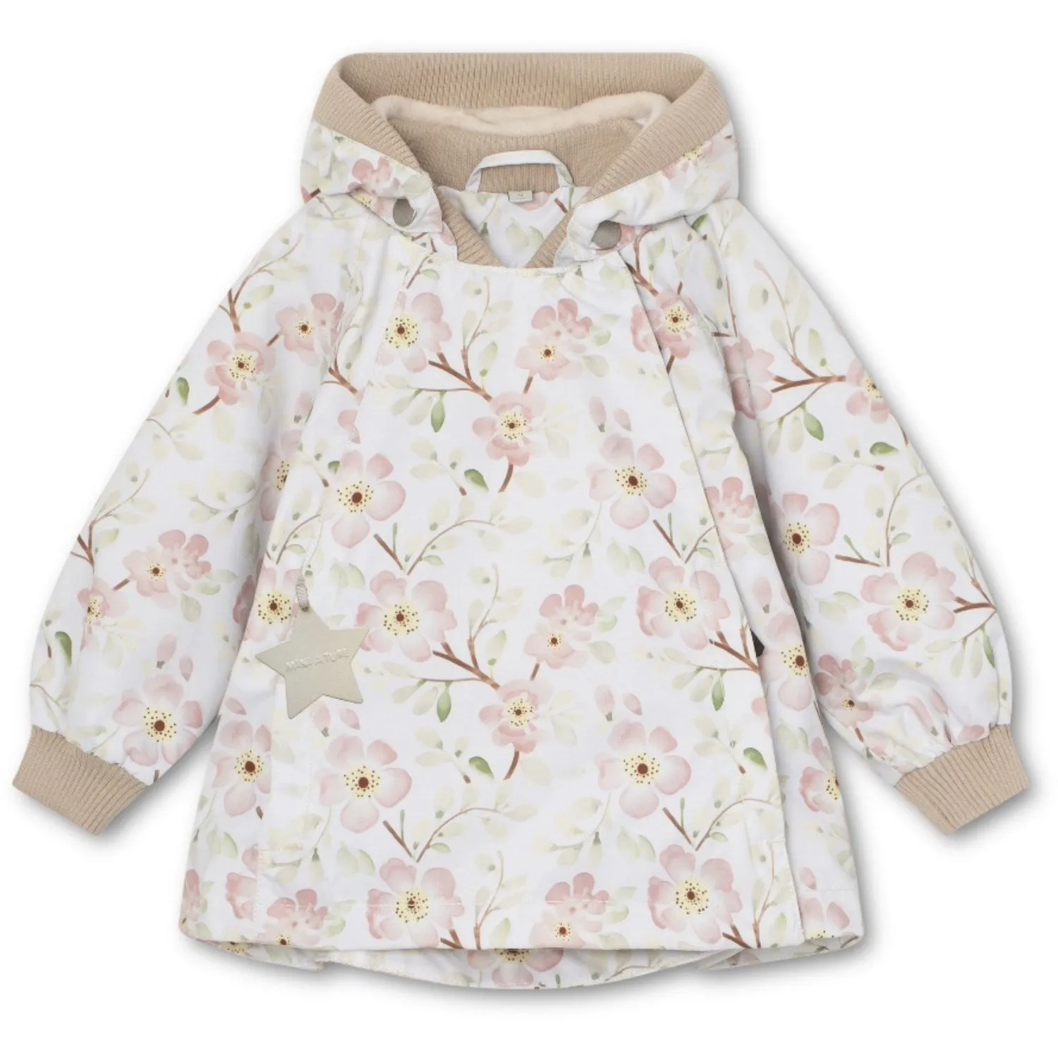 Non Restrictive Cut Mini A ture Sakura Spring Wiami Fleece Lined Printed Spring Jacket. GRS
