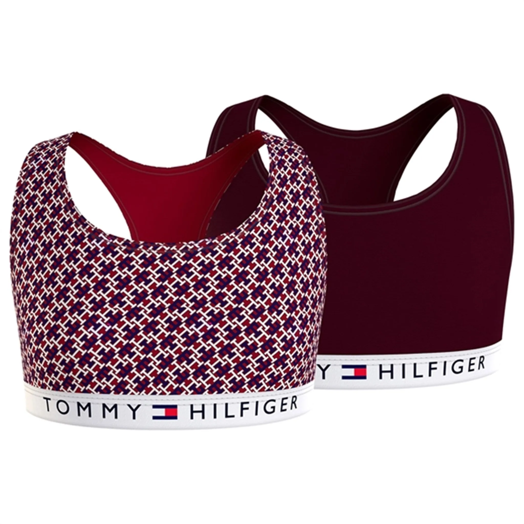 Tommy Hilfiger Bralette 2-Pack Monogram / Deep Burgundy Value for Money
