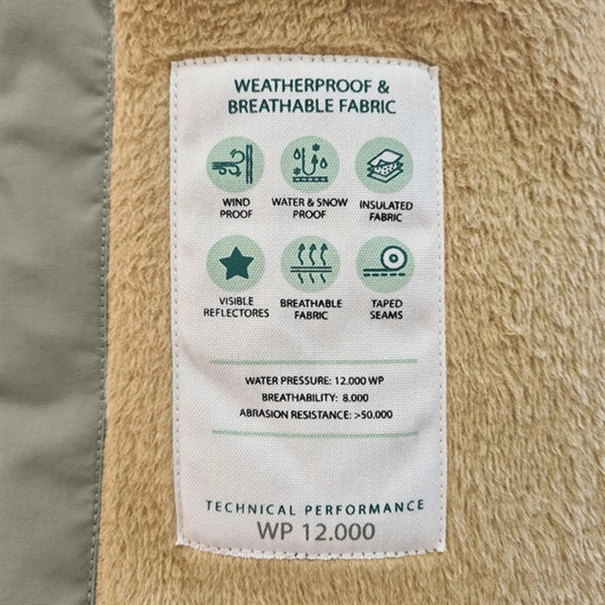 MINI A TURE Baby Wen Anorak Vert Thermoregulating Insulation