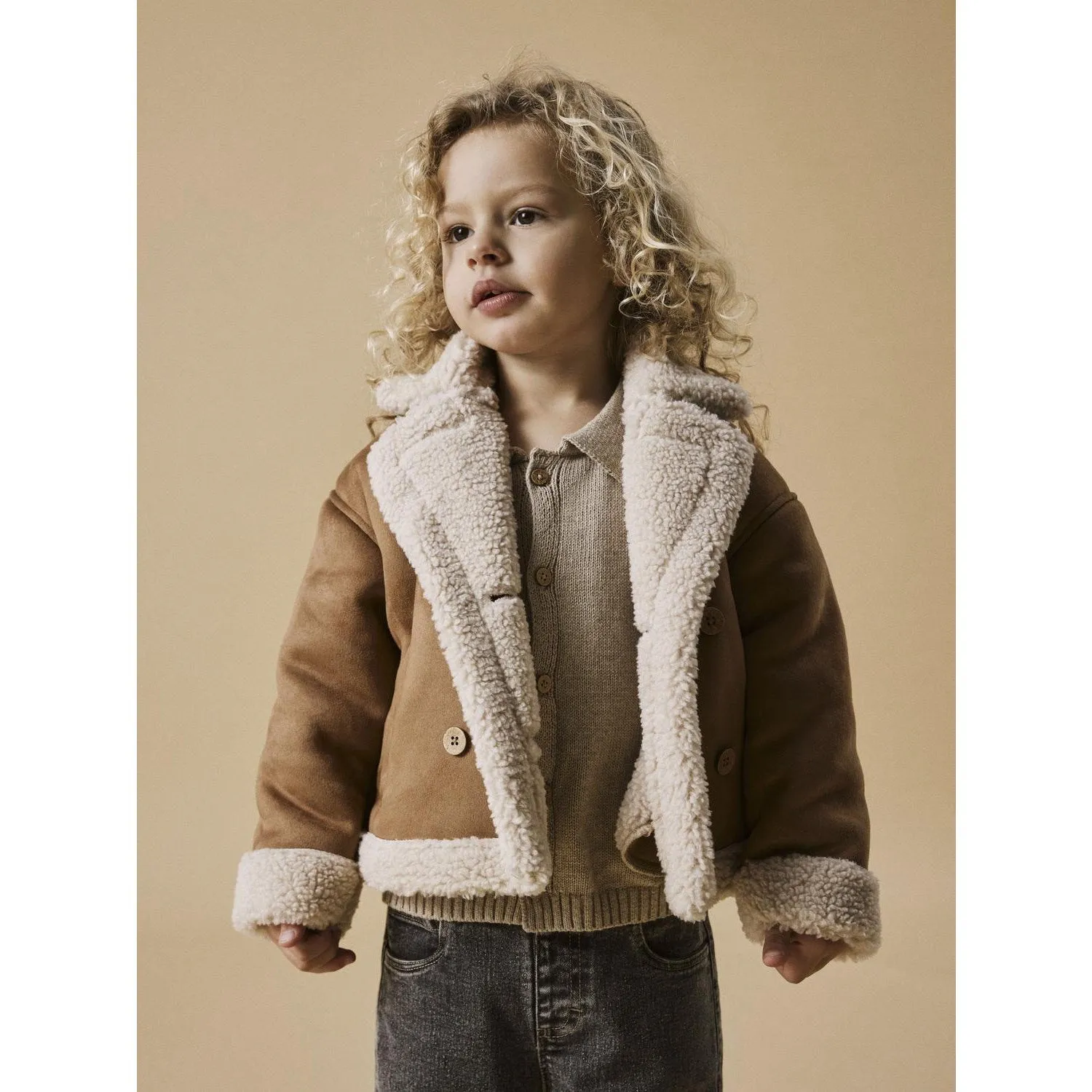Lil'Atelier Petrified Oak Nolo Oversized Jacket suitable for offline stores