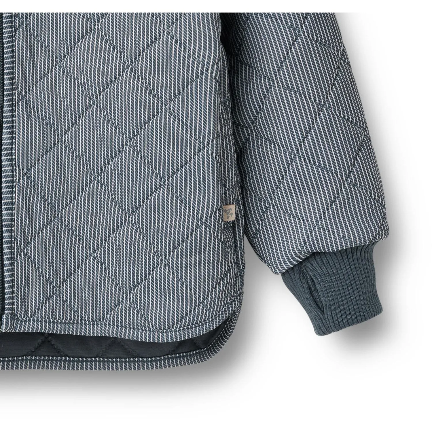 Wheat Ink Stripe Thermo Jacket Loui Pleated-Texture