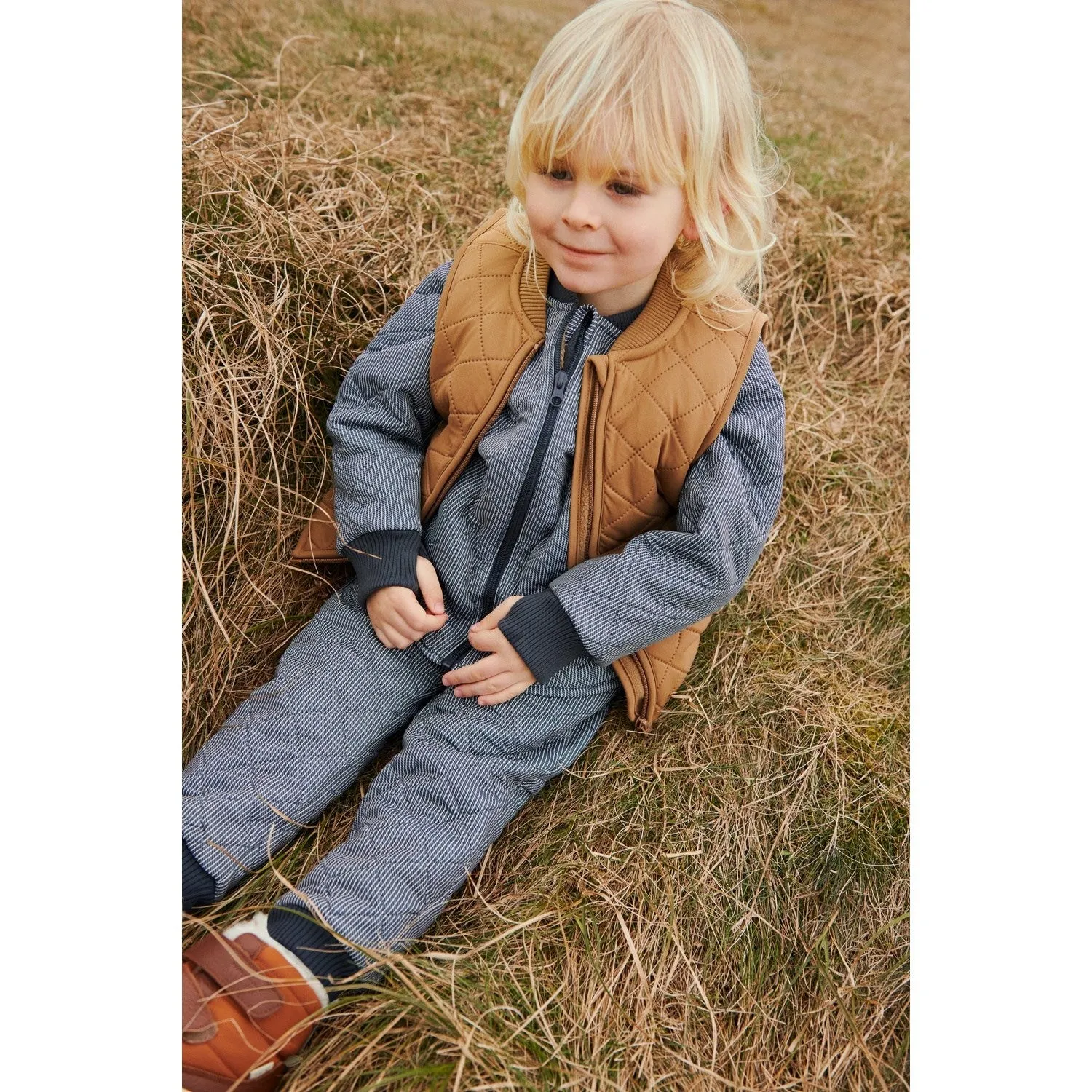 Wheat Ink Stripe Thermo Jacket Loui Breathable