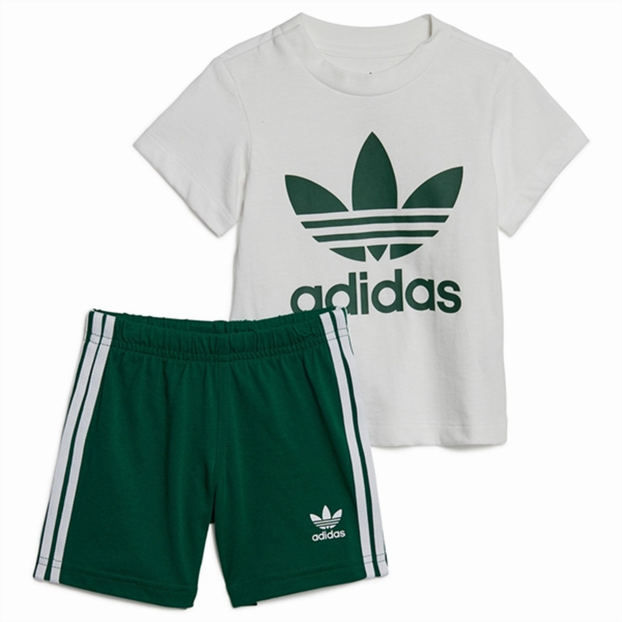 Lounge Ready Balanced Design adidas Originals Dark Green Shorts Tee Set