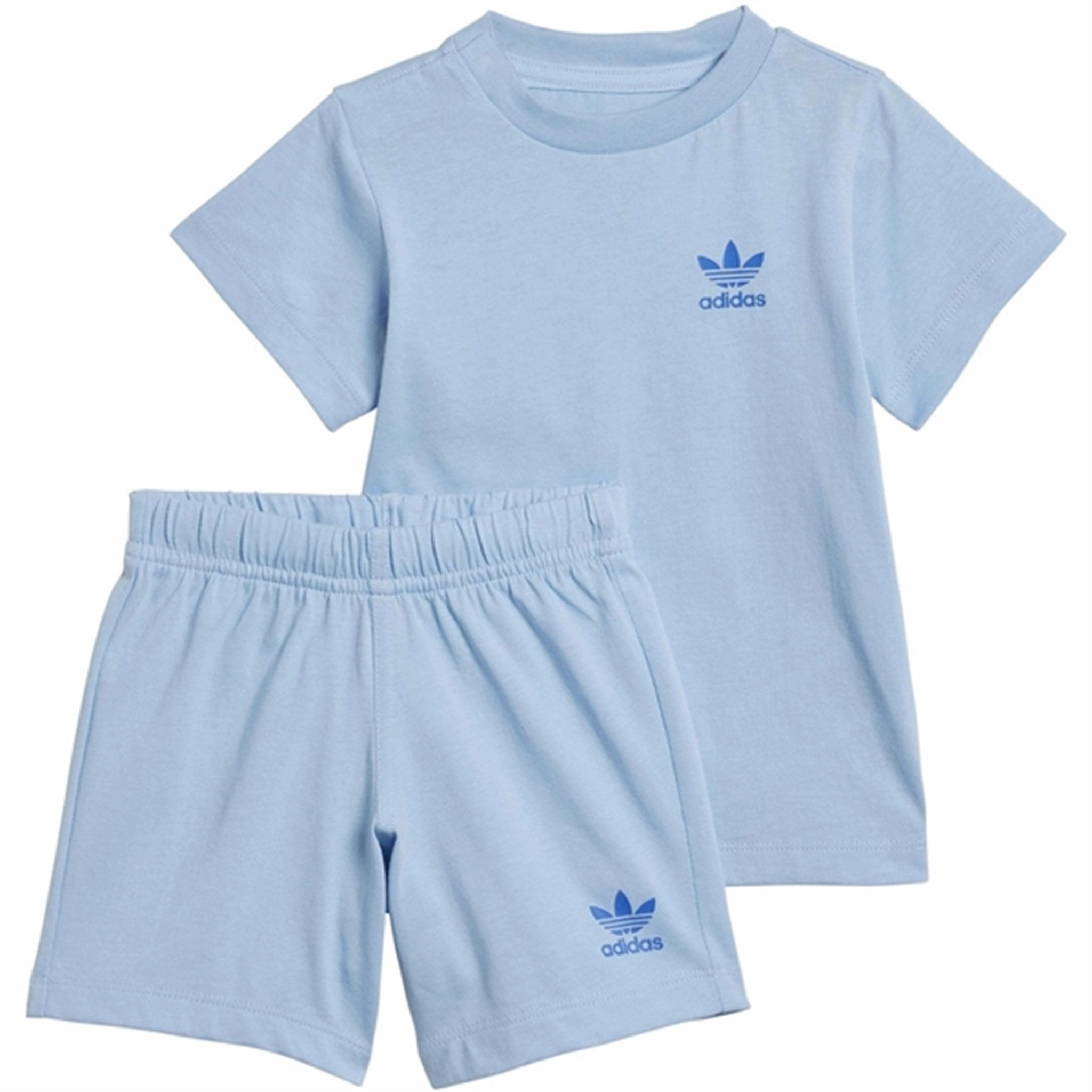 adidas Originals Light Blue Shorts Tee Set Cool Fit