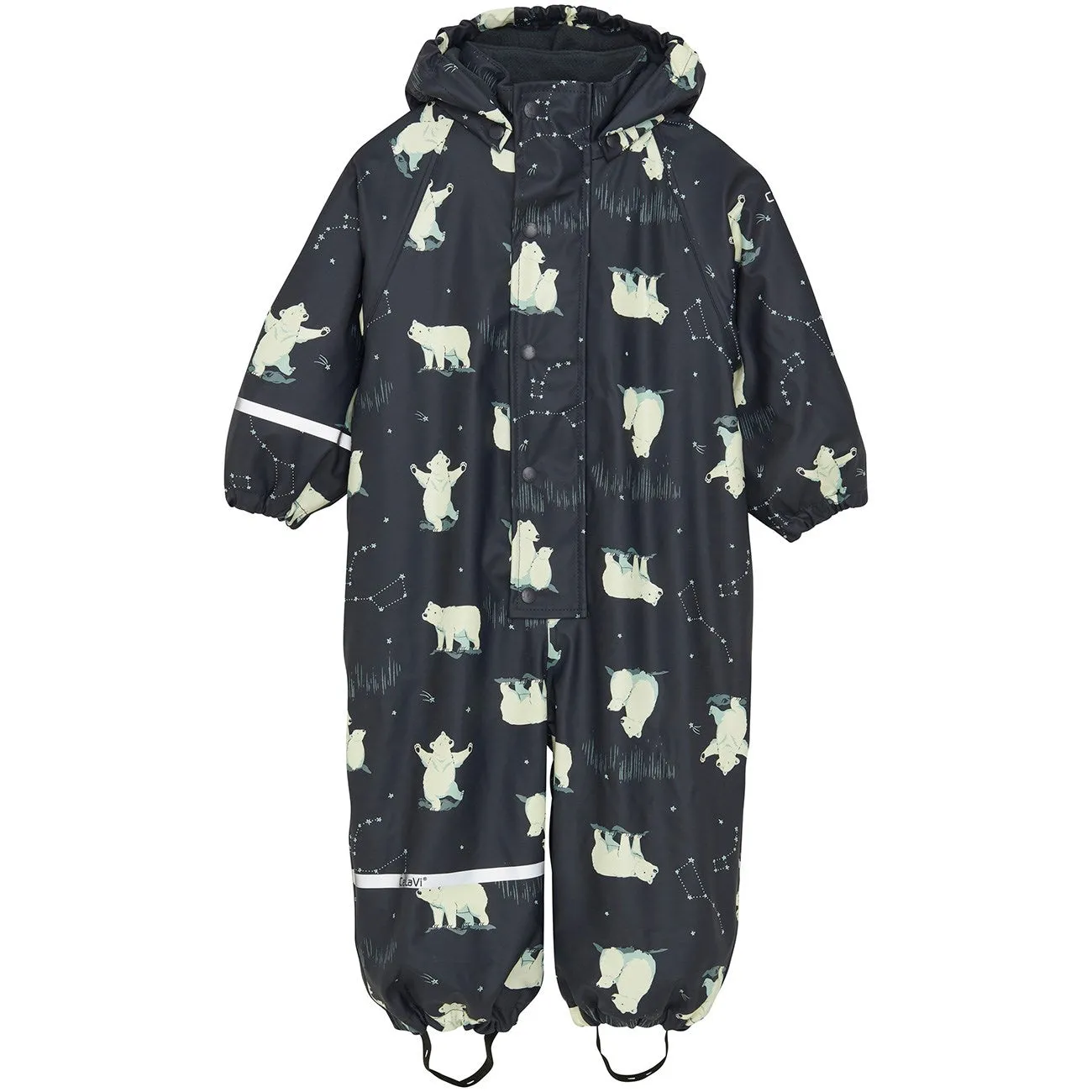 Comfort Layer CeLaVi Navy Rain Suit - Aop, m. Fleece lining
