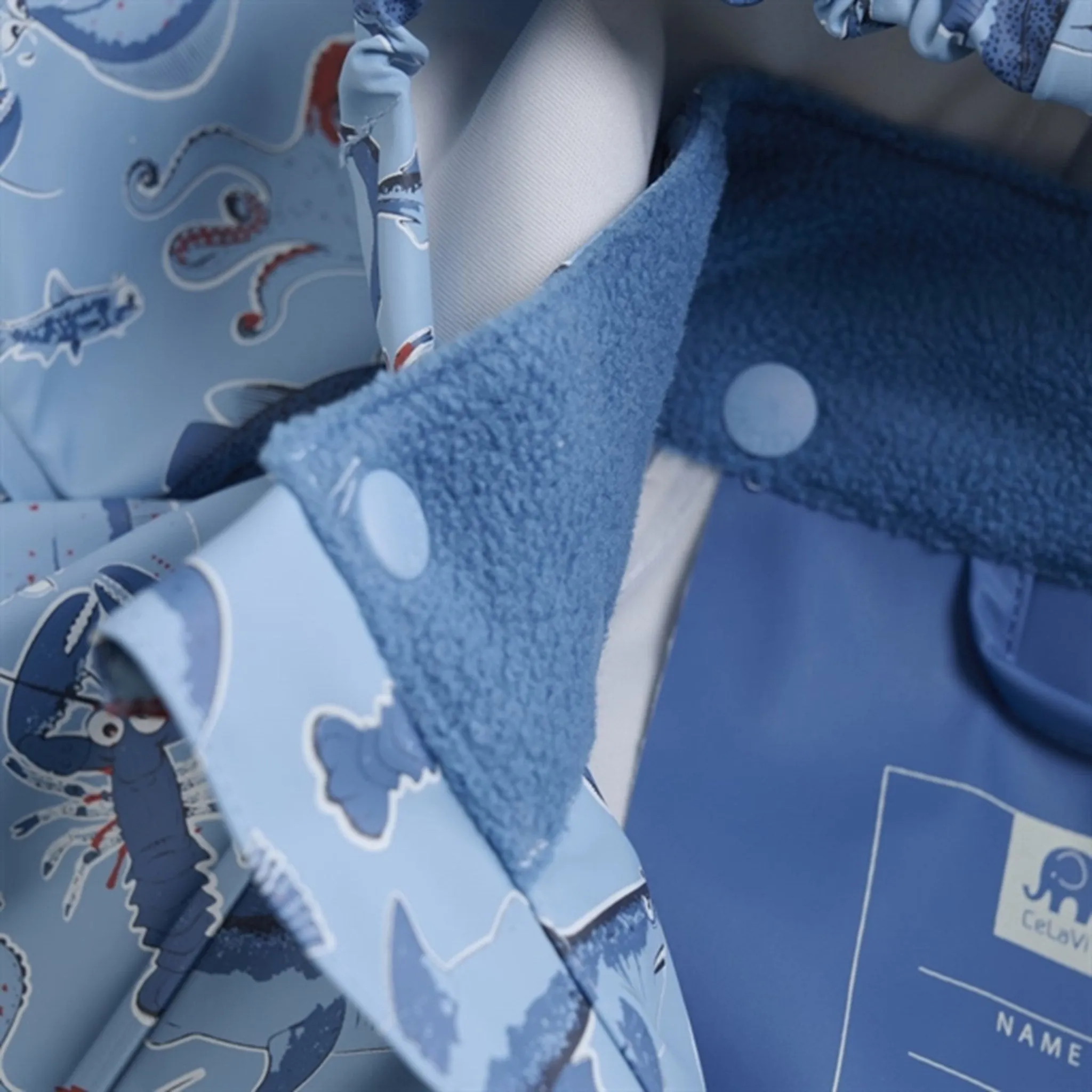 CeLaVi Rain Suit Aop Federal Blue Breathable Hiking Shell