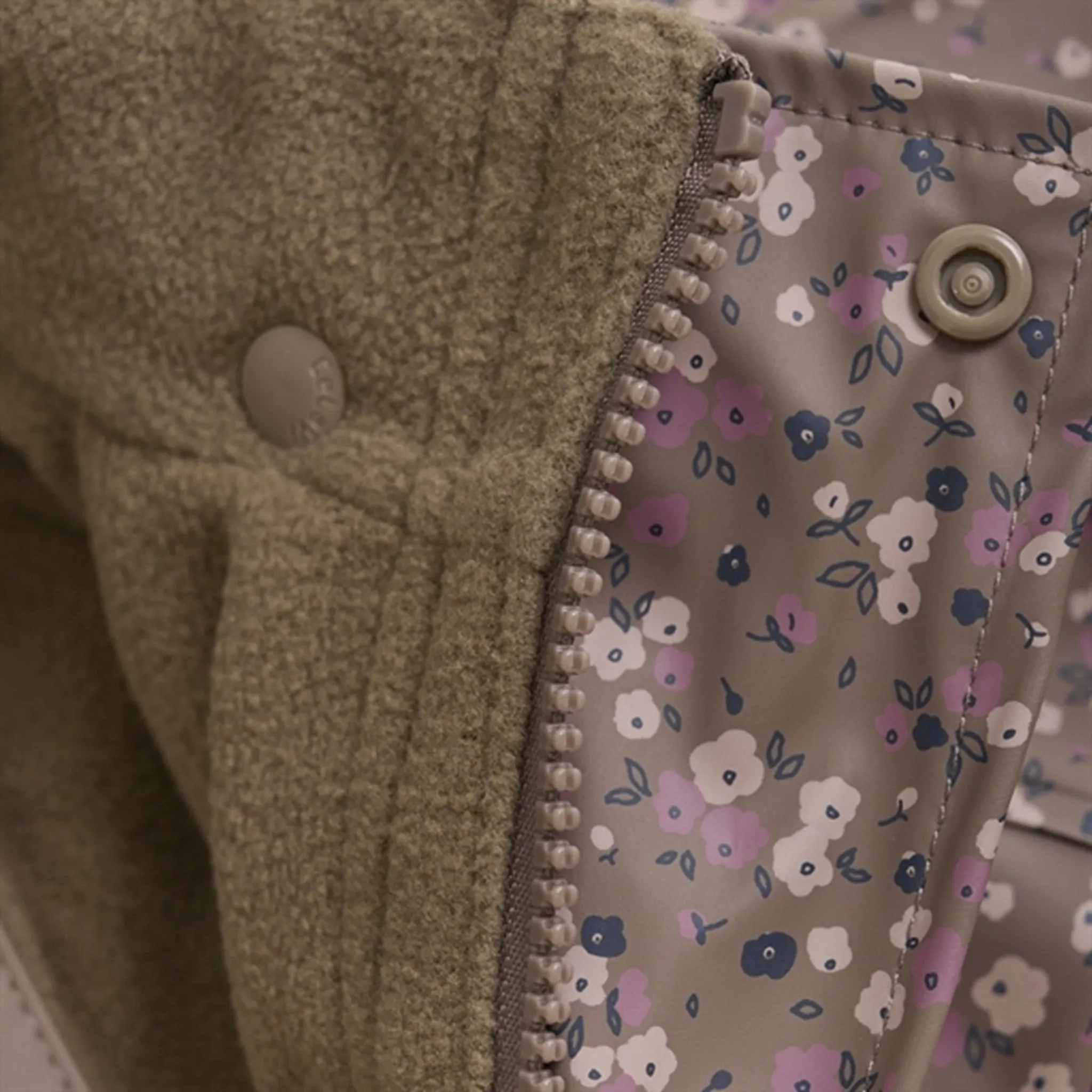 CeLaVi Rainwear Set w. Fleece Coffee Quartz Trail Commute Layered Warmth