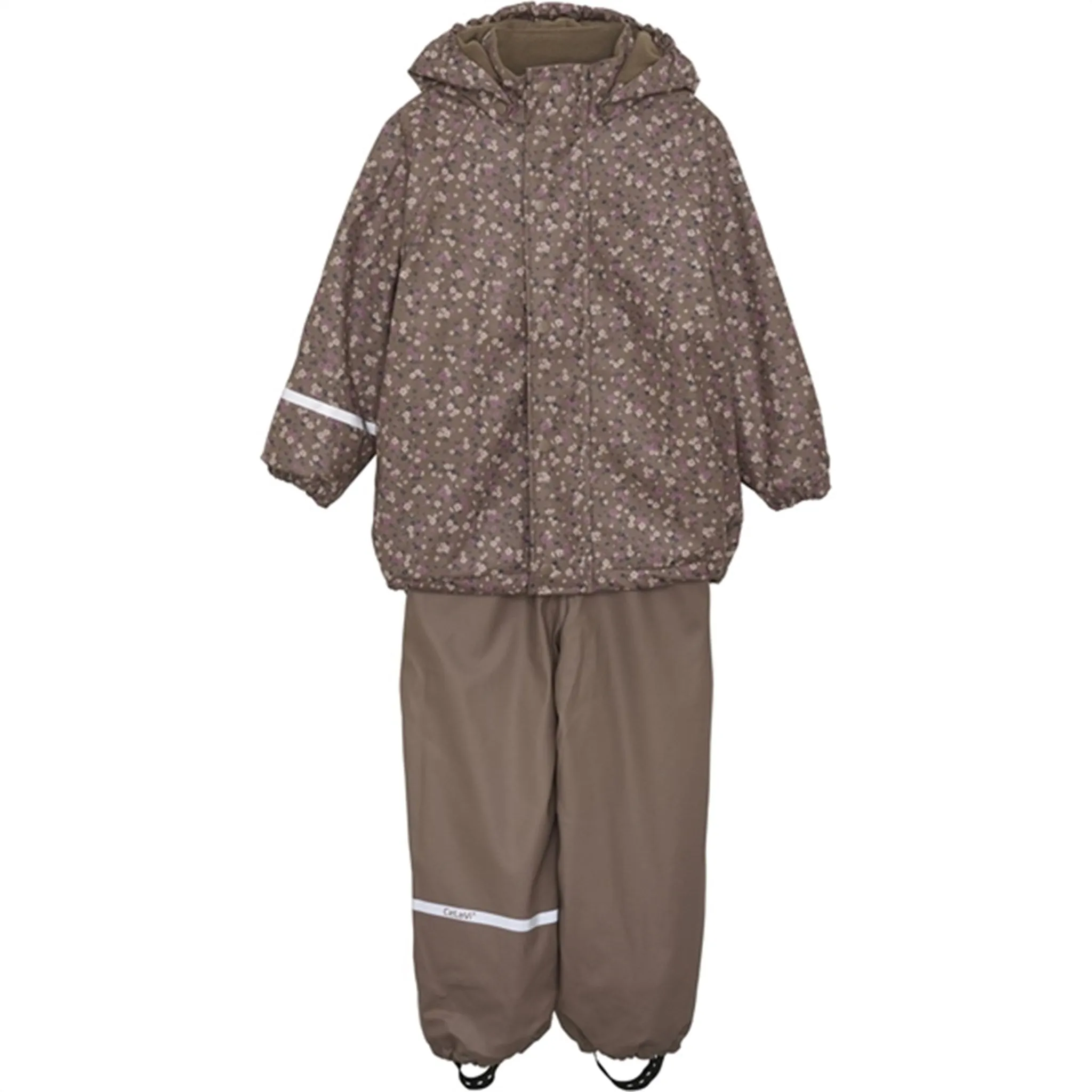 CeLaVi Rainwear Set w. Fleece Coffee Quartz Compact Fit Outdoor Adventure