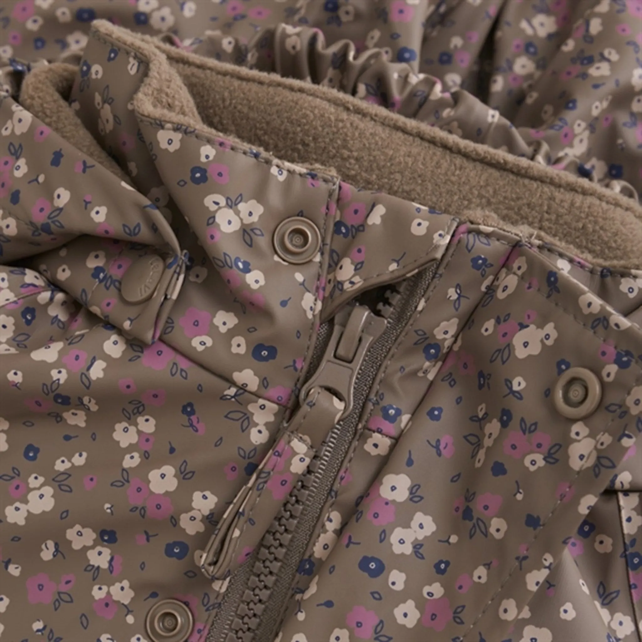 CeLaVi Rainwear Suit w. Fleece Coffee Quartz Thermal Lined Jacket