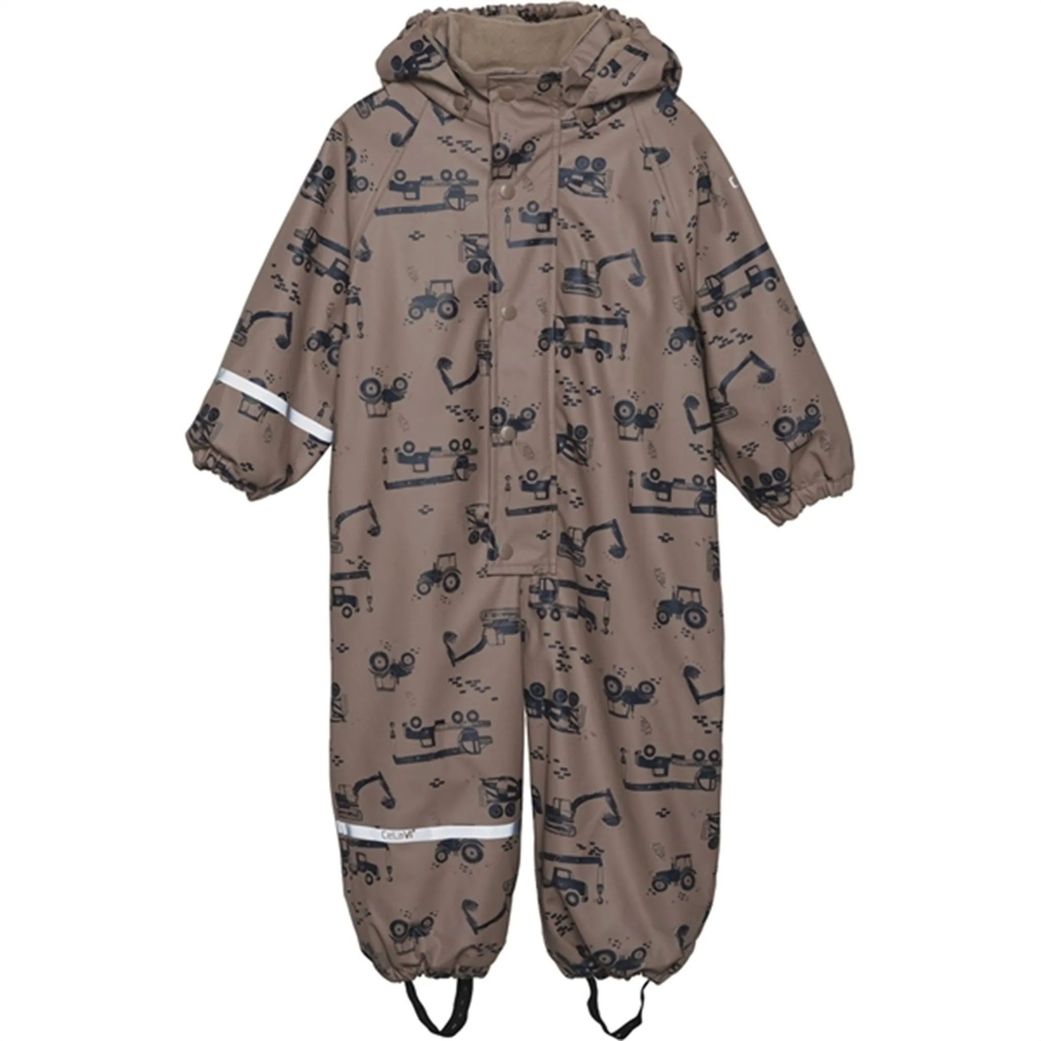 Fold Pack Rain Season Style CeLaVi Rainwear Suit w. Fleece Navy