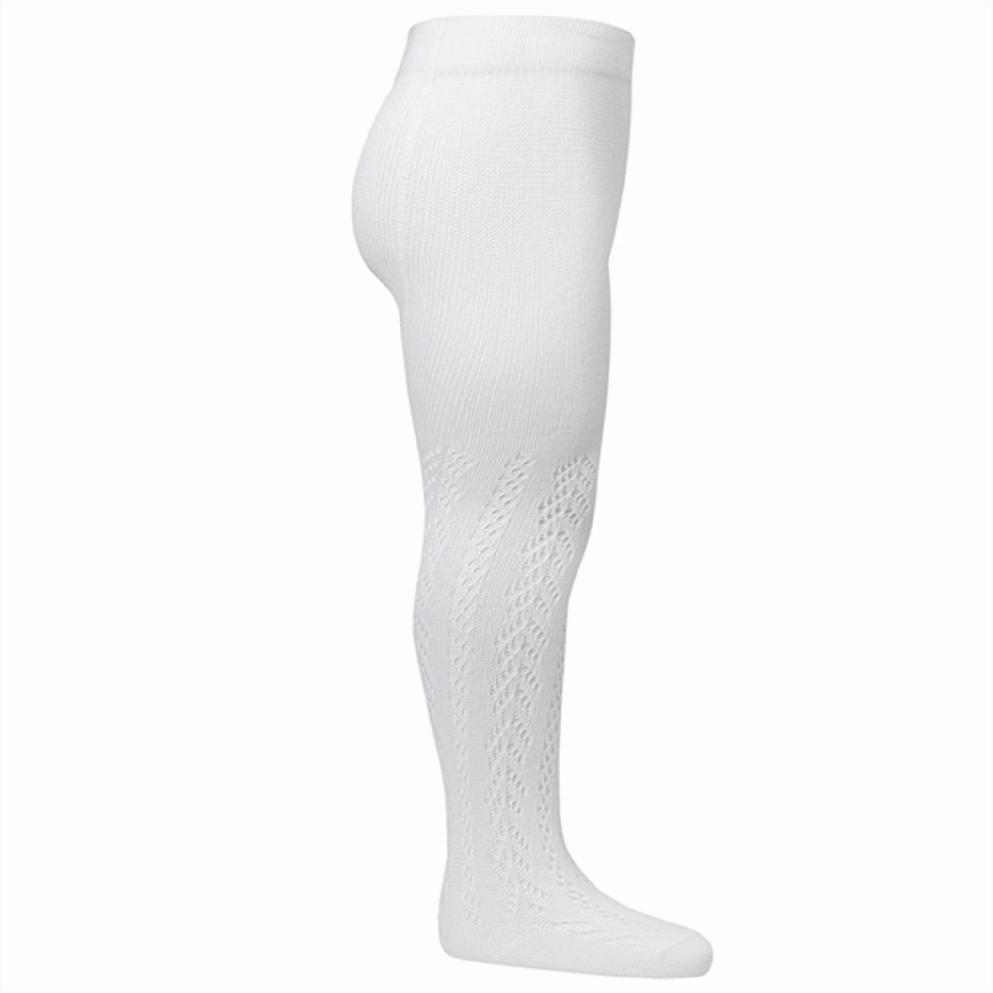 Konges Sl?jd White Tights Cotton Pointelle Tall-sizes-feature-attribute Straight