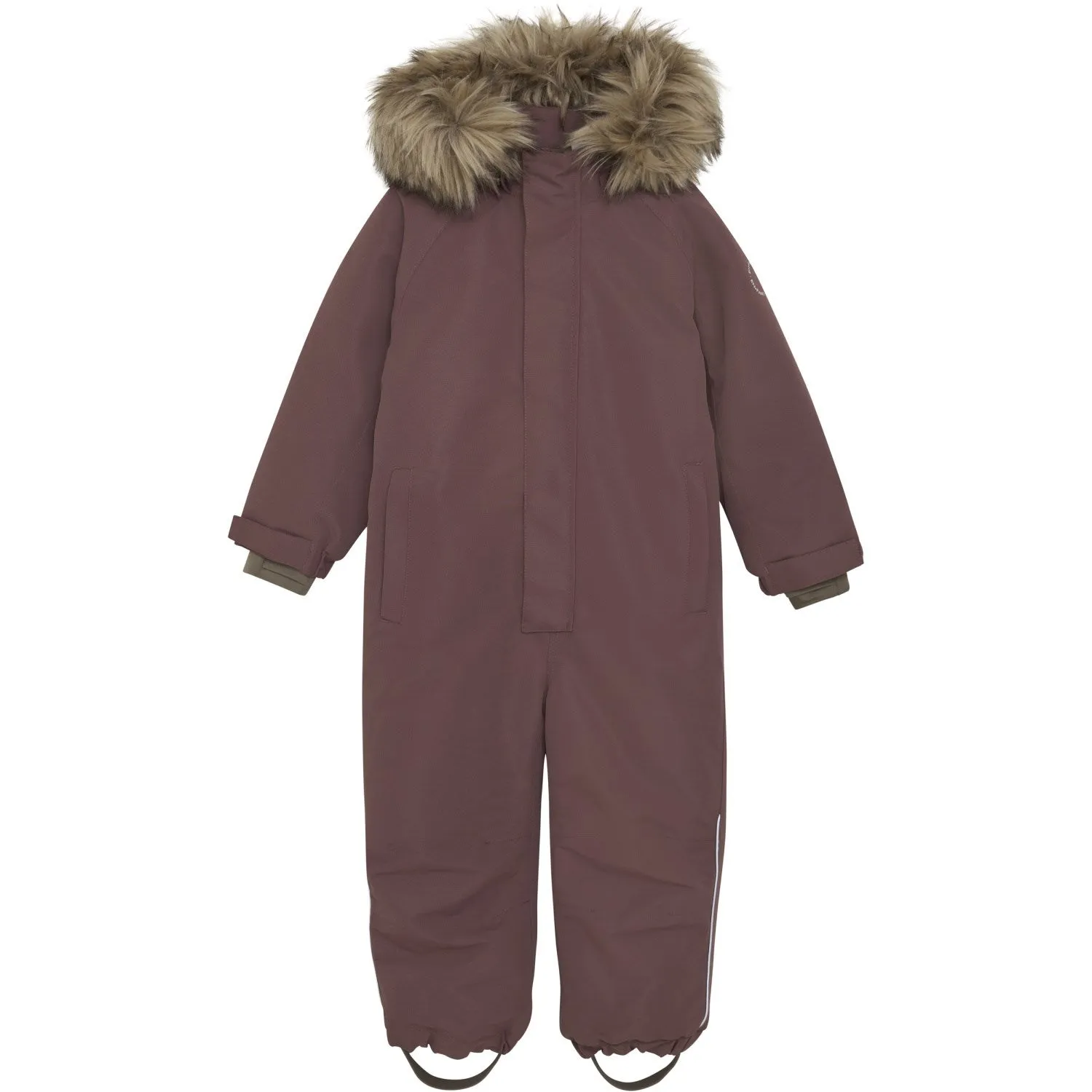 En Fant Rose Taupe Snowsuit W. Fake Fur Cap-Sleeve Warranty-Included
