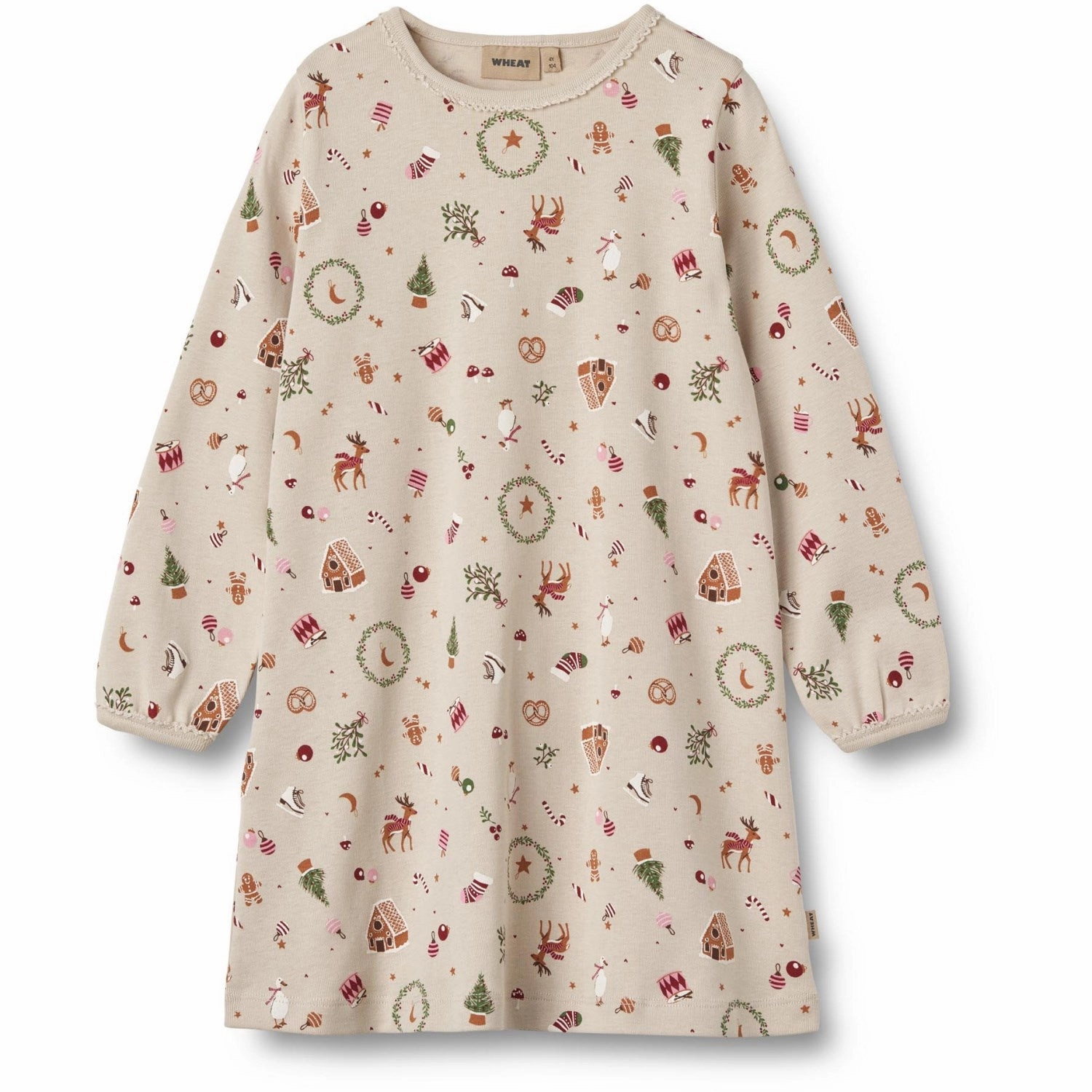 Wheat Offwhite Holiday Nightgown Elinor Indoor Friendly