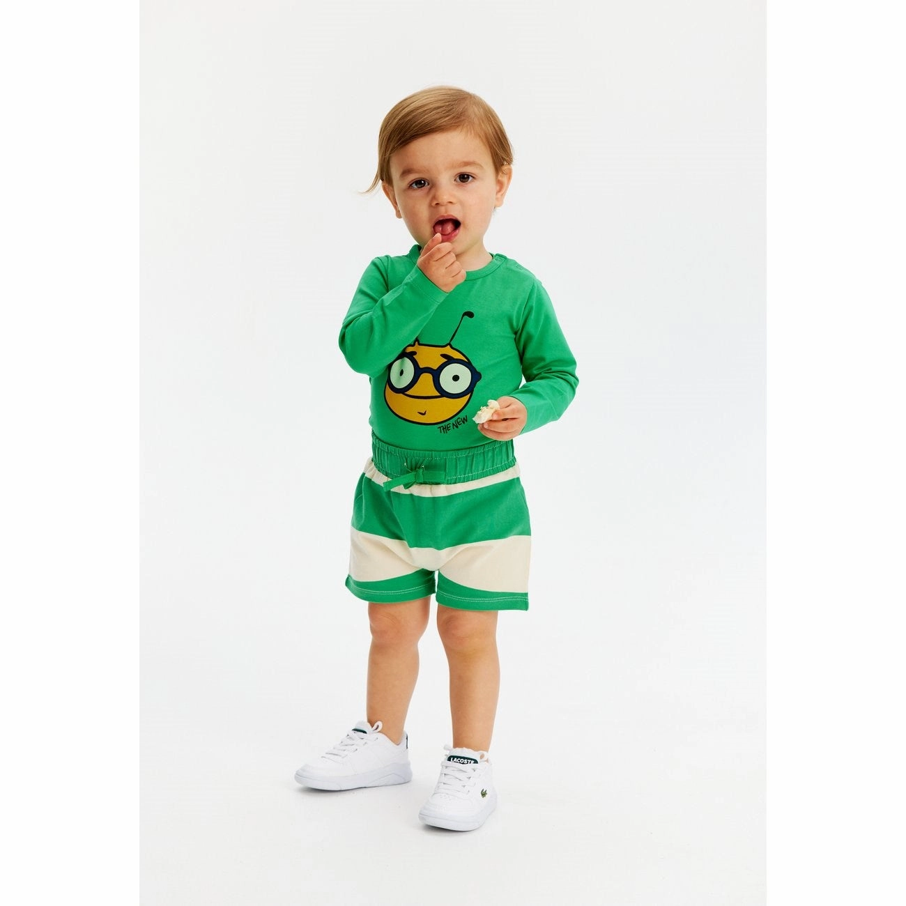 Wrinkle Free Fabric THE NEW Siblings Bright Green Jae Mini Shorts